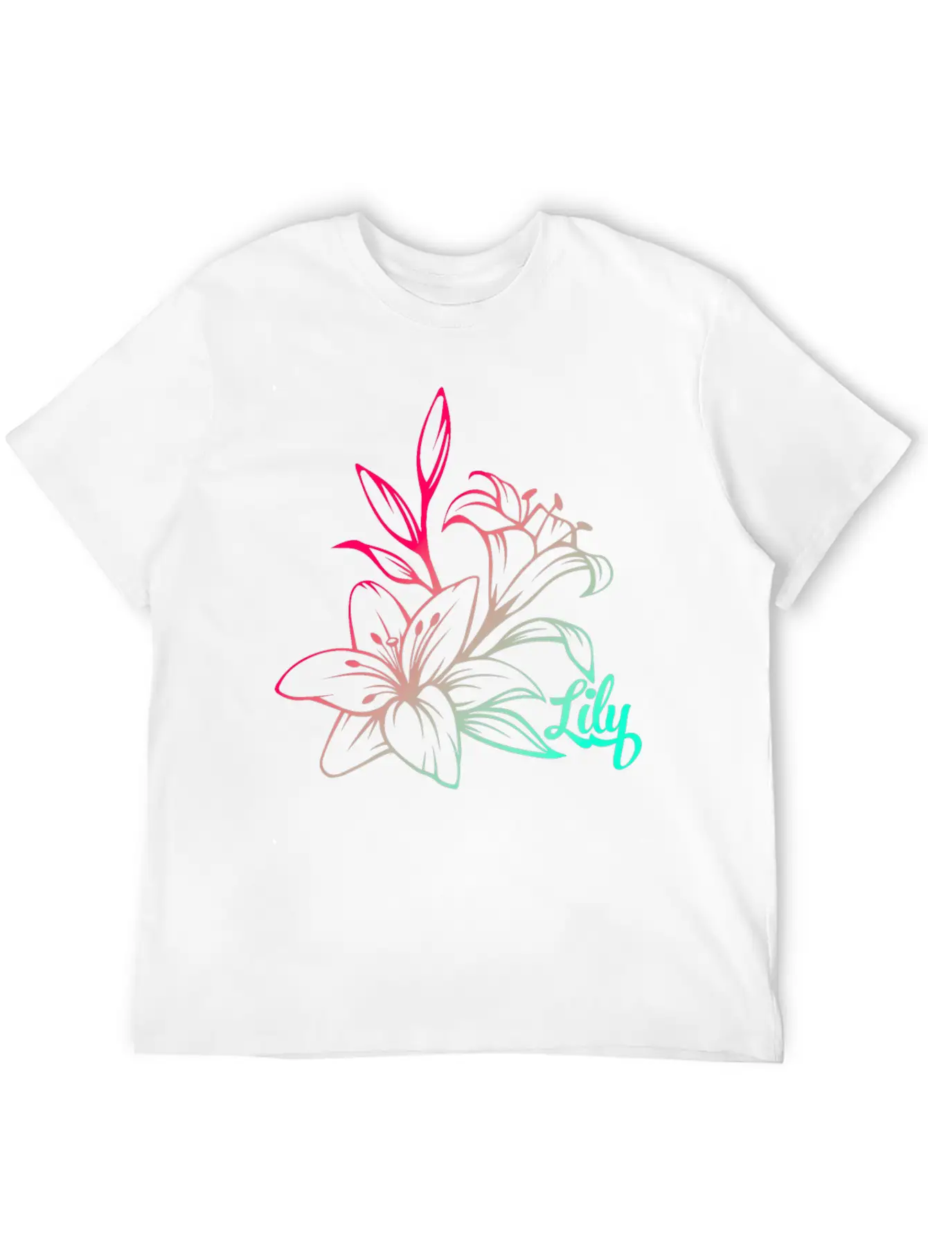 Lilie Blossom Plant Basic Graphic T-Shirt – Daily Comfort In Soft Cotton