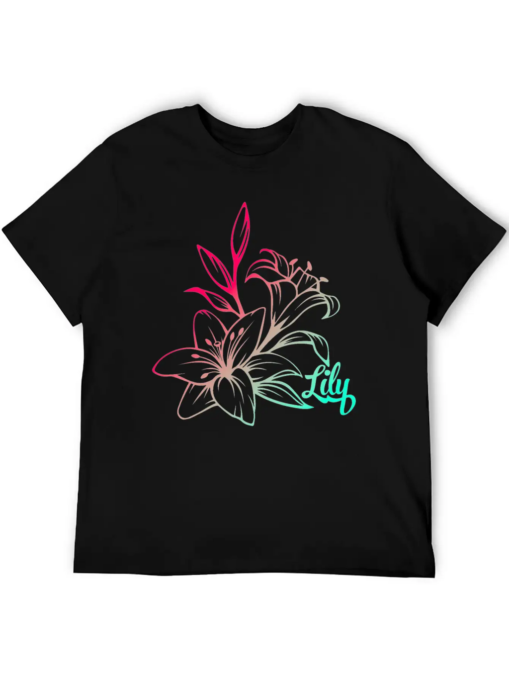 Lilie Blossom Plant Basic Graphic T-Shirt – Daily Comfort In Soft Cotton