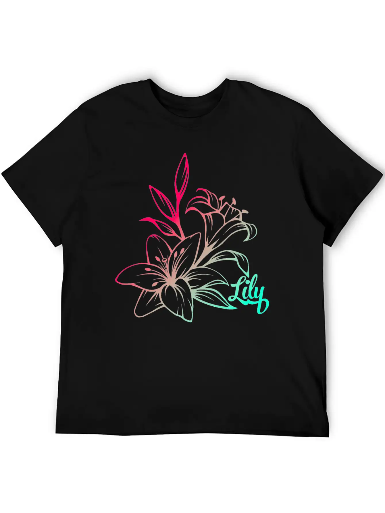 Lilie Blossom Plant Basic Graphic T-Shirt – Daily Comfort In Soft Cotton