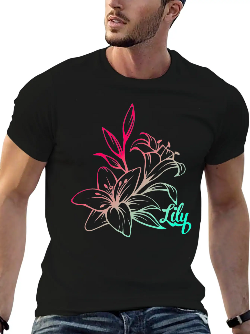 Lilie Blossom Plant Basic Graphic T-Shirt – Daily Comfort In Soft Cotton