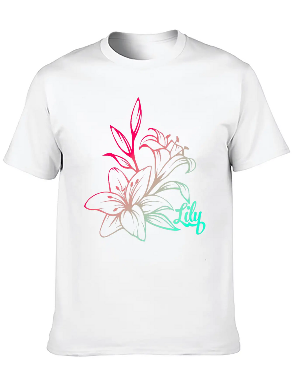 Lilie Blossom Plant Basic Graphic T-Shirt – Daily Comfort In Soft Cotton