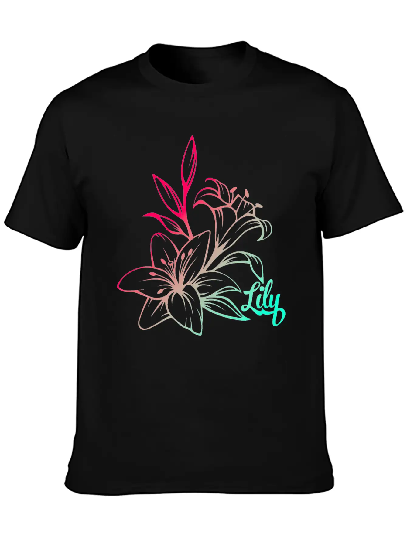 Lilie Blossom Plant Basic Graphic T-Shirt – Daily Comfort In Soft Cotton