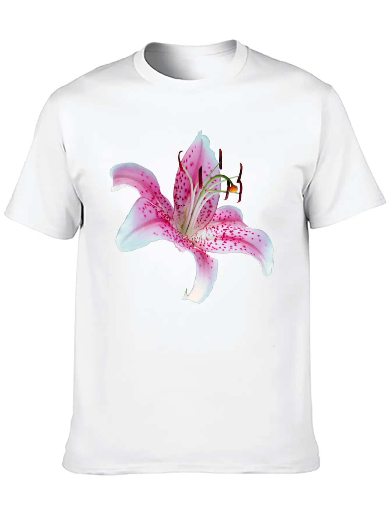 Lilly Flower Orchid Relaxed Everyday Tee – Lightweight And Durable Cotton