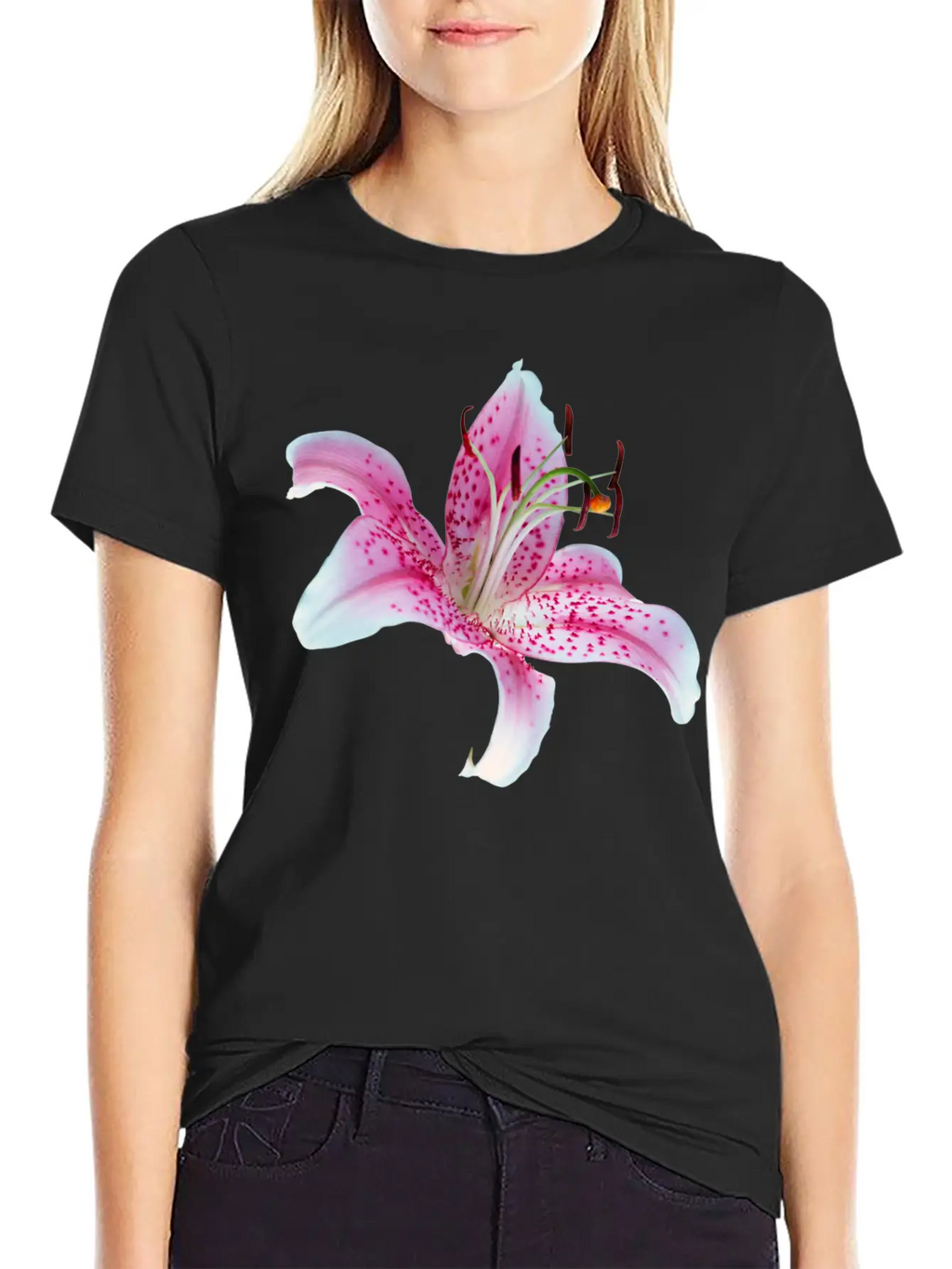 Lilly Flower Orchid Relaxed Everyday Tee – Lightweight And Durable Cotton