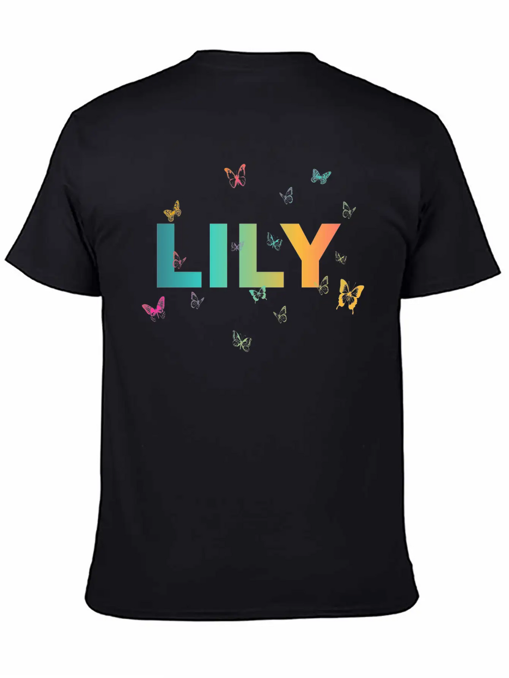 Lily - Beautiful Name With Cute Butterflies Classic Cotton Tee – Unisex Comfort For Any Season