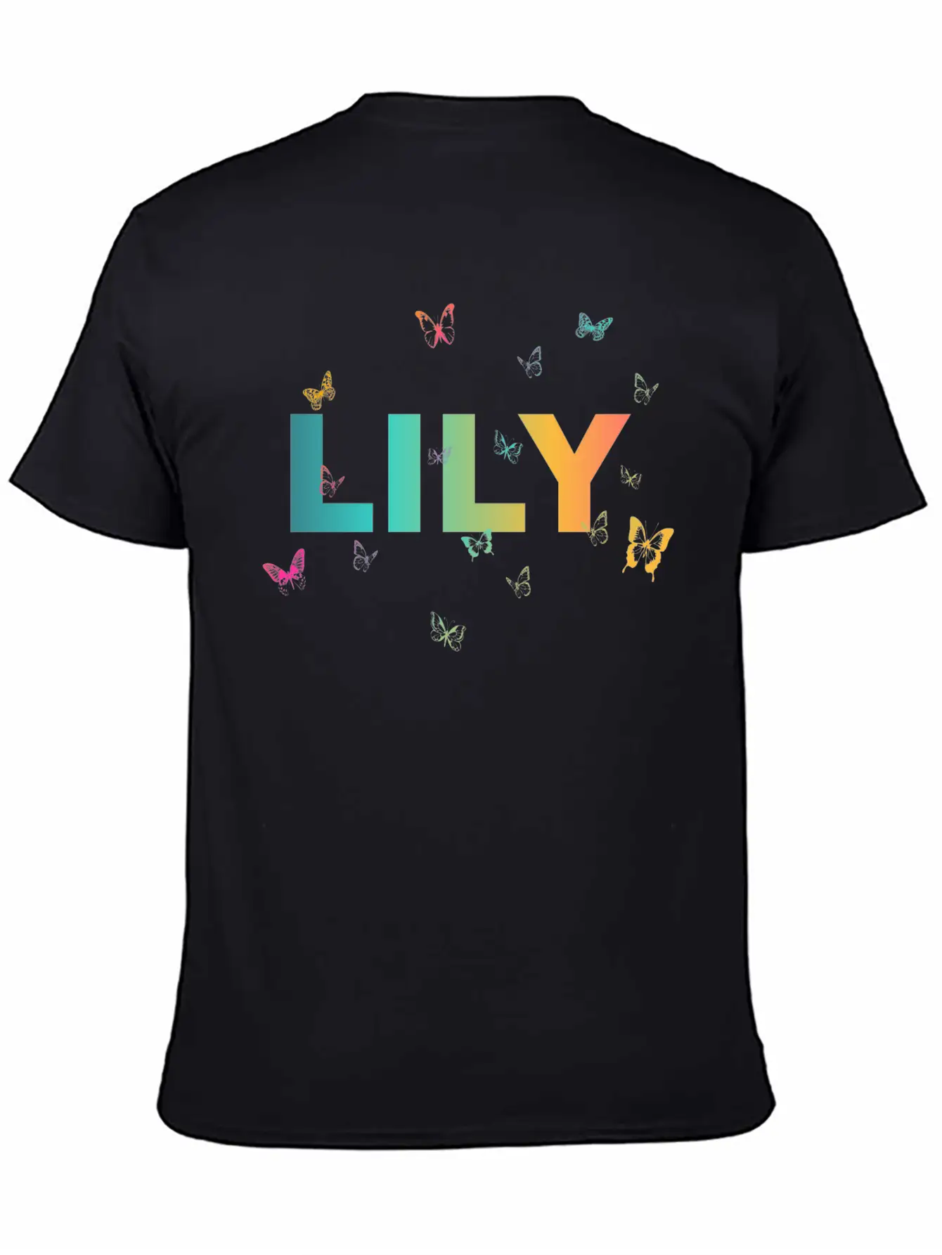 Lily - Beautiful Name With Cute Butterflies Classic Cotton Tee – Unisex Comfort For Any Season