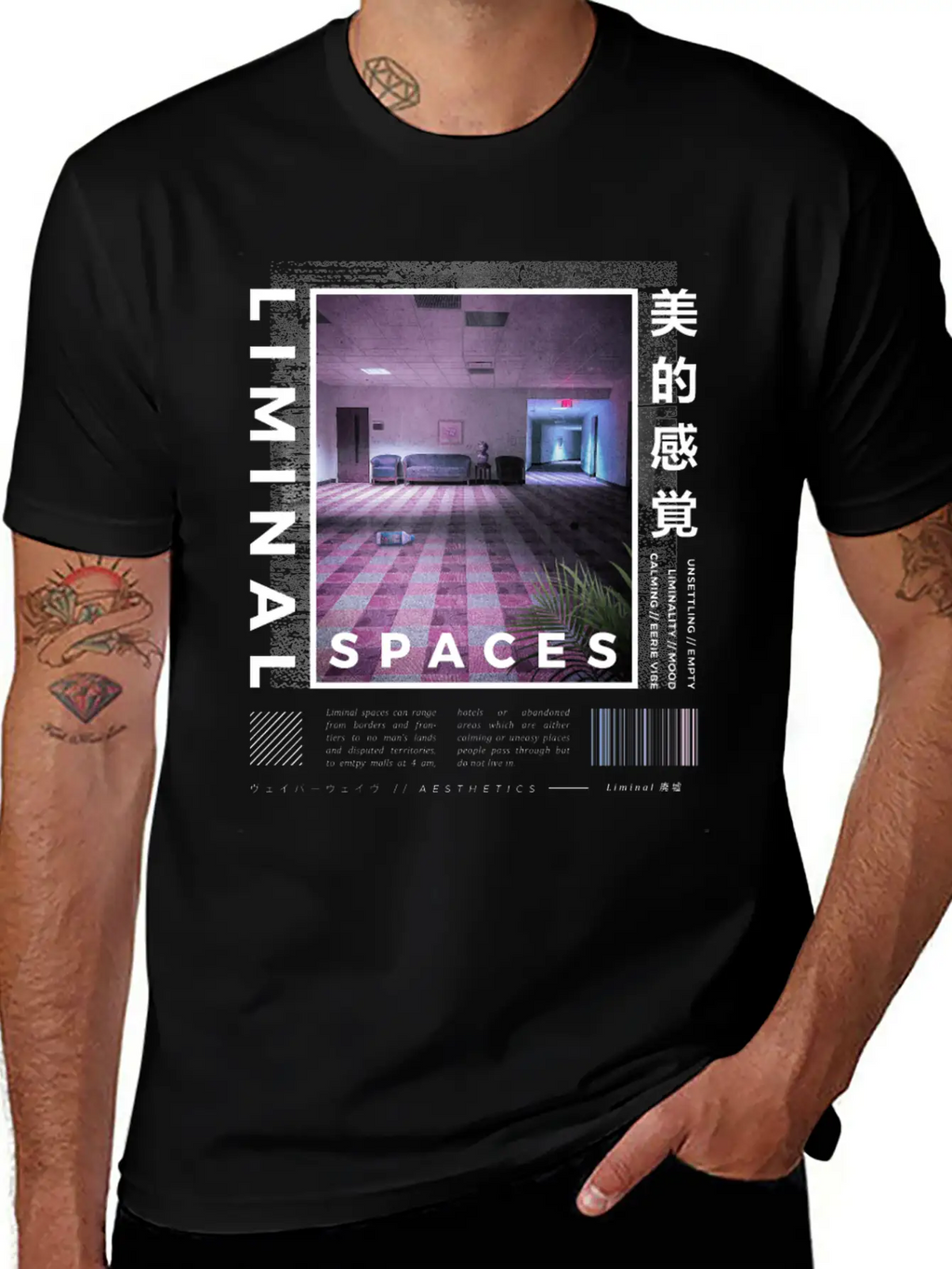 Liminal Spaces Retro 80s & 90s Aesthetic Vaporwave Basic Graphic T-Shirt – Daily Comfort In Soft Cotton