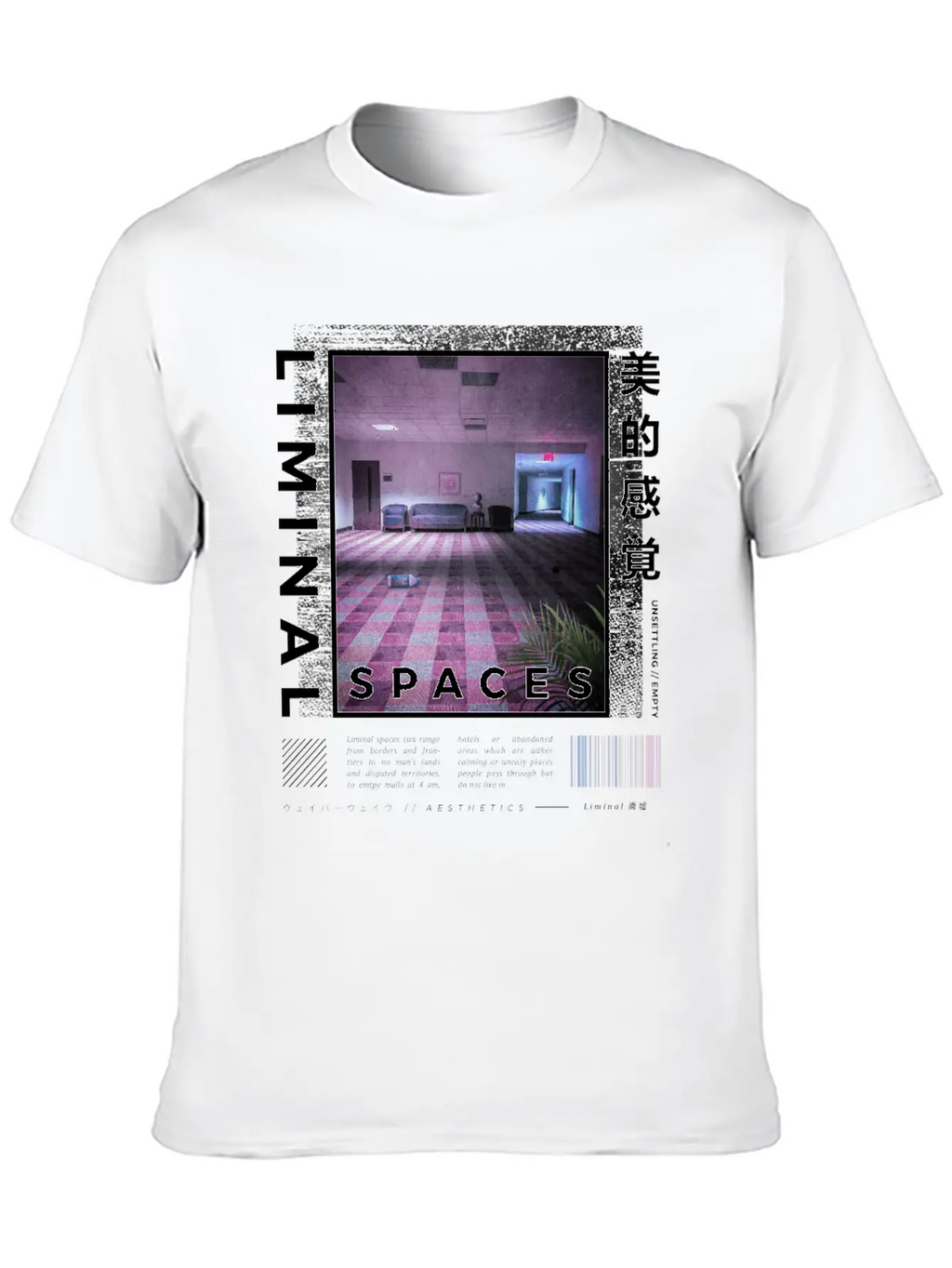 Liminal Spaces Retro 80s & 90s Aesthetic Vaporwave Basic Graphic T-Shirt – Daily Comfort In Soft Cotton
