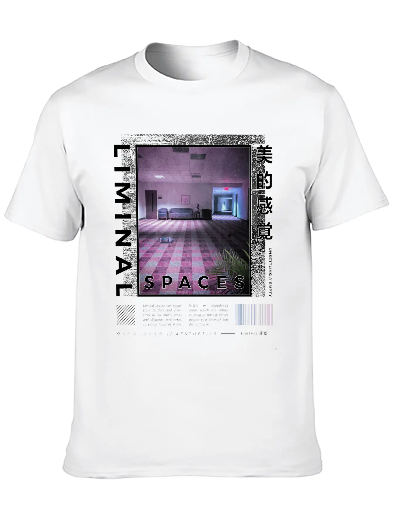 Liminal Spaces Retro 80s & 90s Aesthetic Vaporwave Basic Graphic T-Shirt – Daily Comfort In Soft Cotton