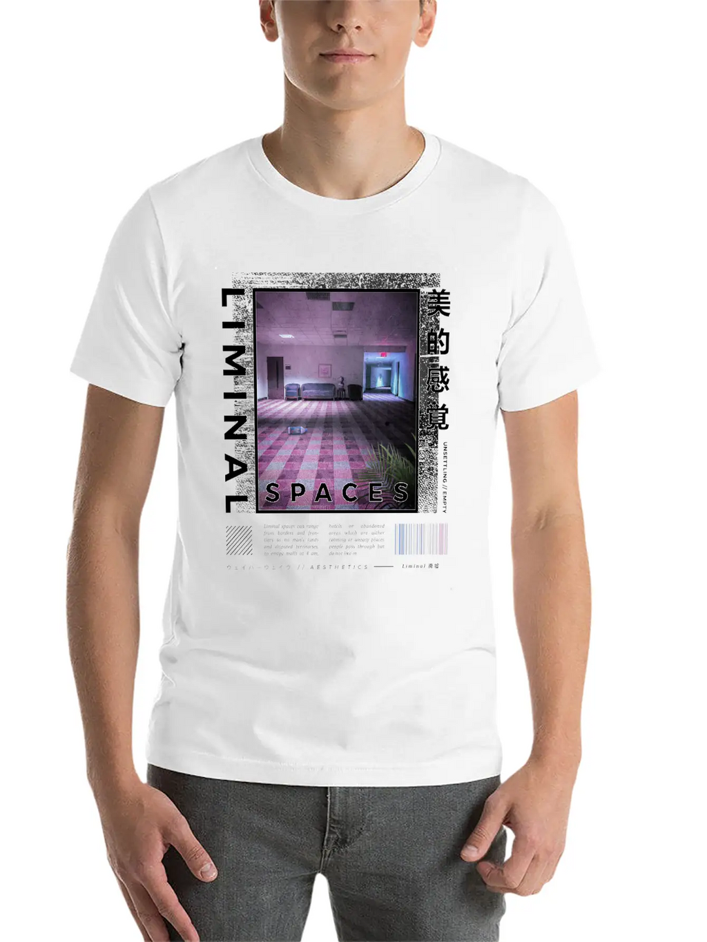 Liminal Spaces Retro 80s & 90s Aesthetic Vaporwave Basic Graphic T-Shirt – Daily Comfort In Soft Cotton