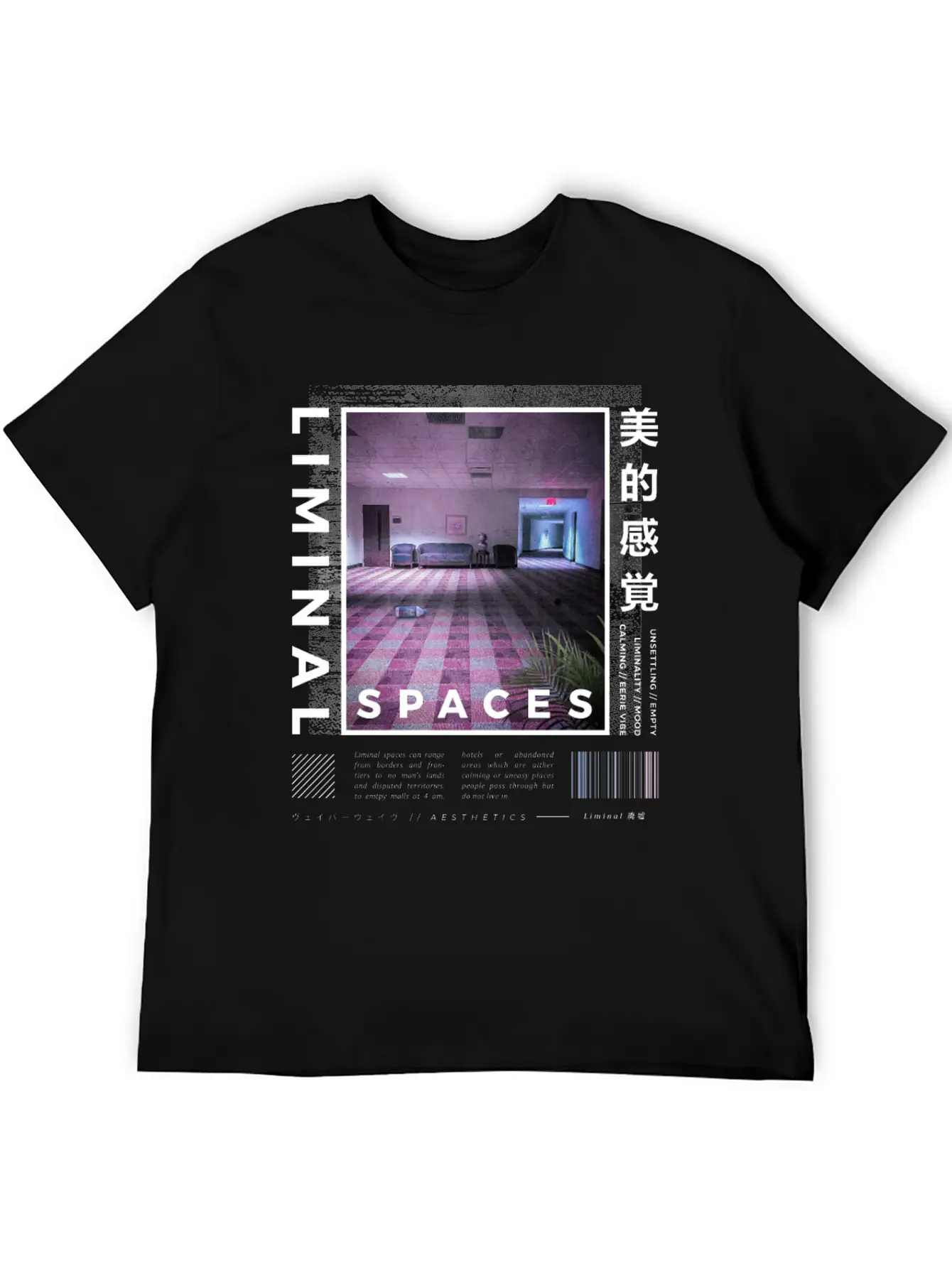 Liminal Spaces Retro 80s & 90s Aesthetic Vaporwave Basic Graphic T-Shirt – Daily Comfort In Soft Cotton