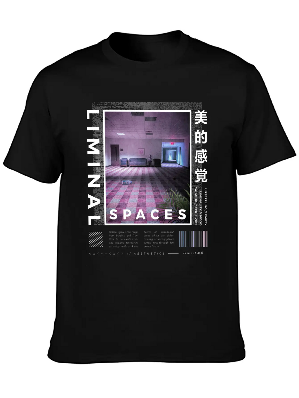 Liminal Spaces Retro 80s & 90s Aesthetic Vaporwave Basic Graphic T-Shirt – Daily Comfort In Soft Cotton