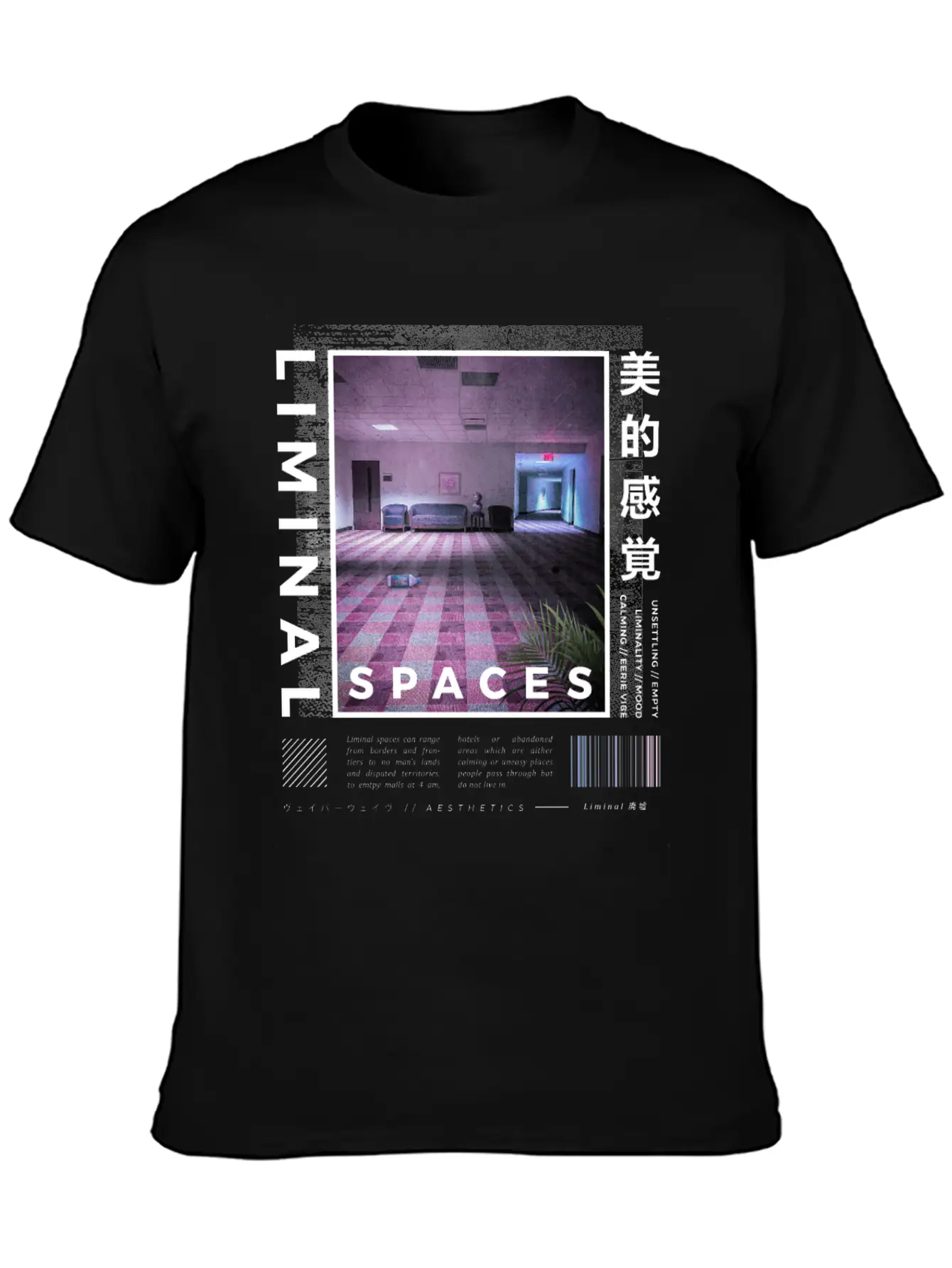 Liminal Spaces Retro 80s & 90s Aesthetic Vaporwave Basic Graphic T-Shirt – Daily Comfort In Soft Cotton