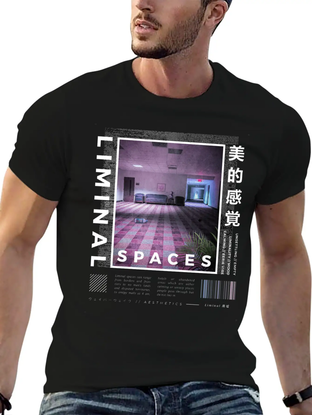 Liminal Spaces Retro 80s & 90s Aesthetic Vaporwave Basic Graphic T-Shirt – Daily Comfort In Soft Cotton