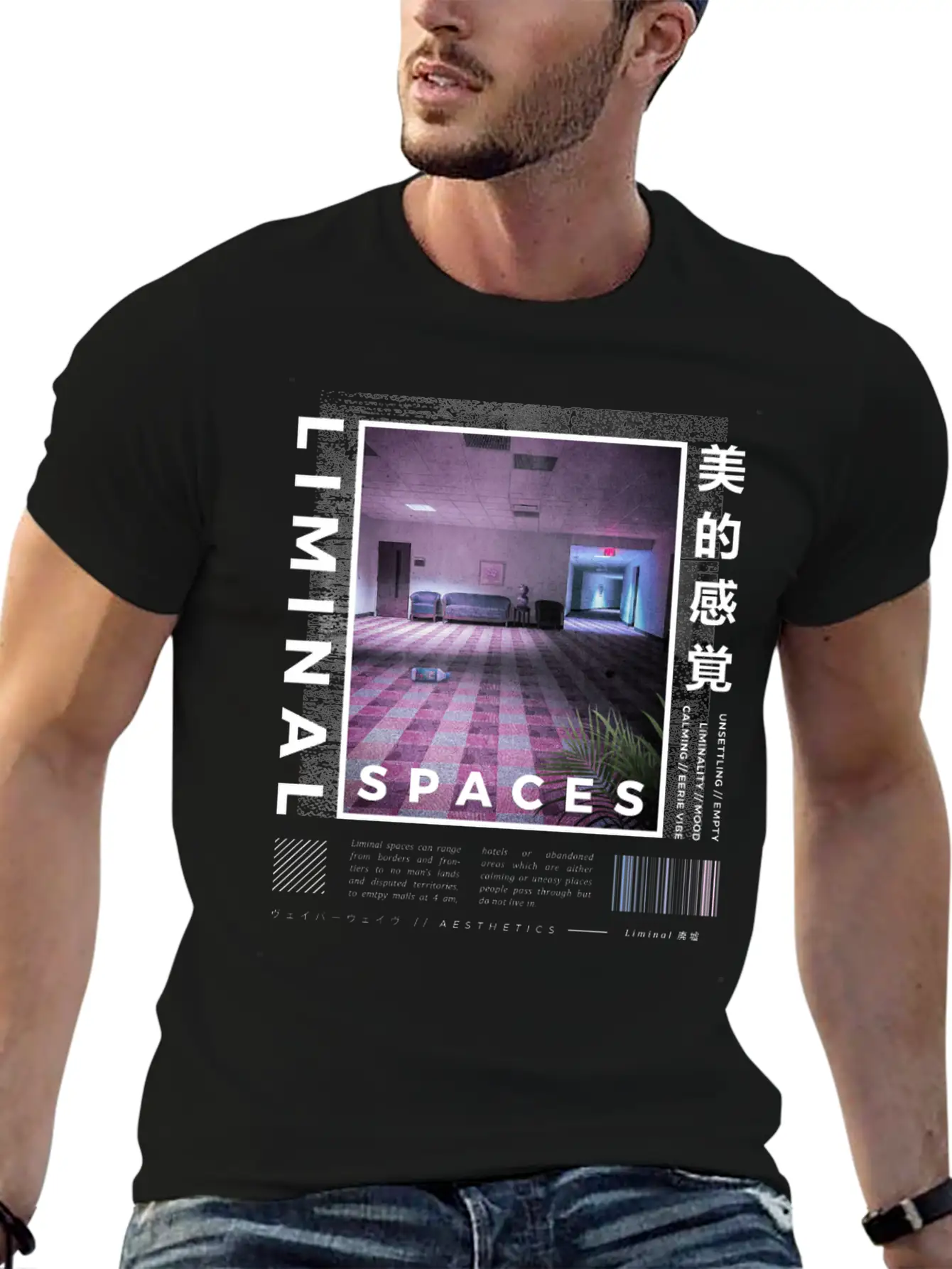 Liminal Spaces Retro 80s & 90s Aesthetic Vaporwave Basic Graphic T-Shirt – Daily Comfort In Soft Cotton