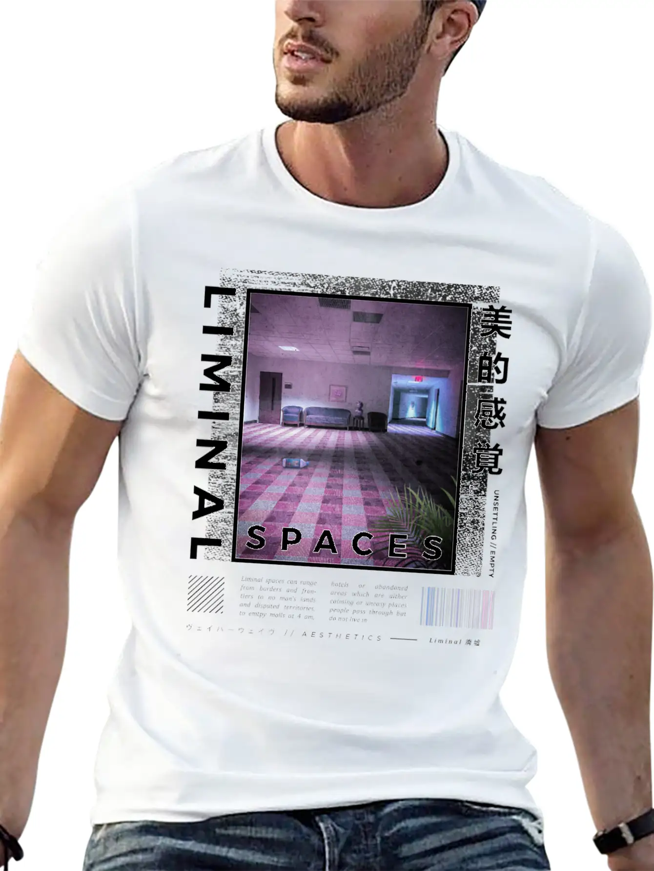 Liminal Spaces Retro 80s & 90s Aesthetic Vaporwave Basic Graphic T-Shirt – Daily Comfort In Soft Cotton