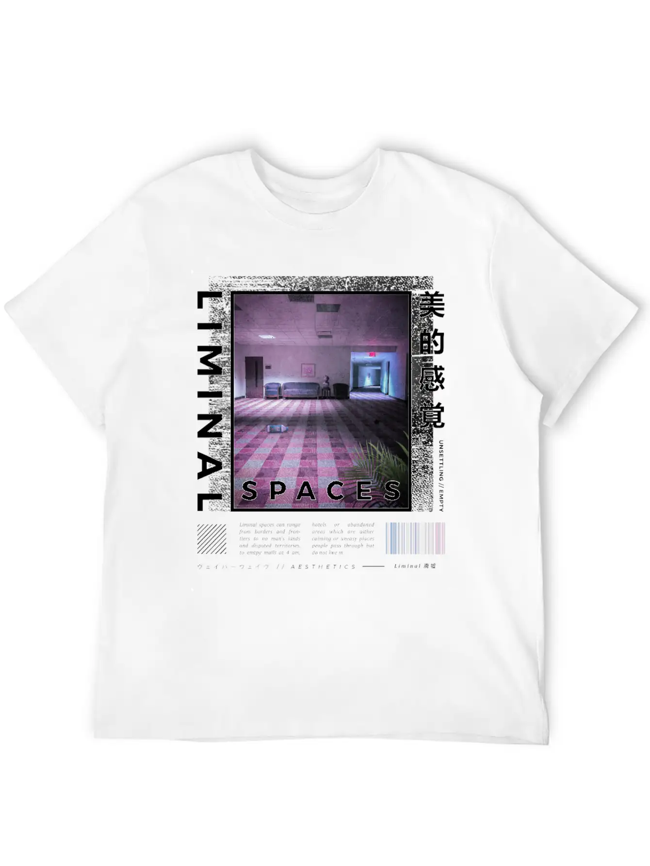 Liminal Spaces Retro 80s & 90s Aesthetic Vaporwave Basic Graphic T-Shirt – Daily Comfort In Soft Cotton