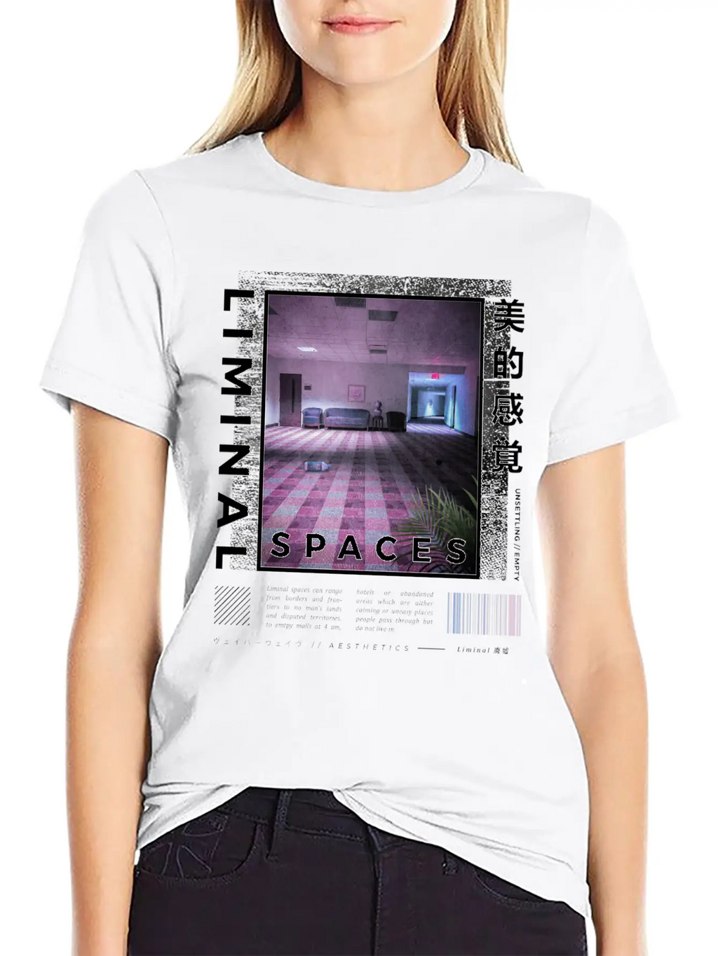 Liminal Spaces Retro 80s & 90s Aesthetic Vaporwave Basic Graphic T-Shirt – Daily Comfort In Soft Cotton
