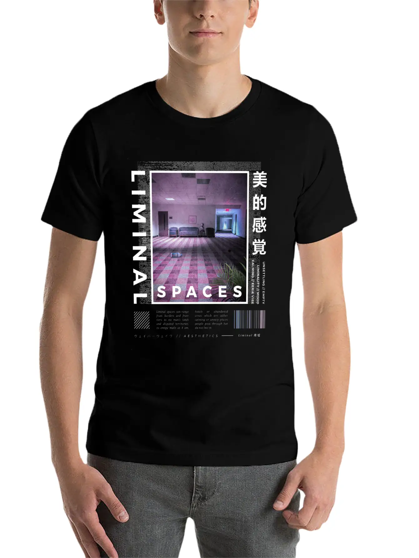 Liminal Spaces Retro 80s & 90s Aesthetic Vaporwave Basic Graphic T-Shirt – Daily Comfort In Soft Cotton