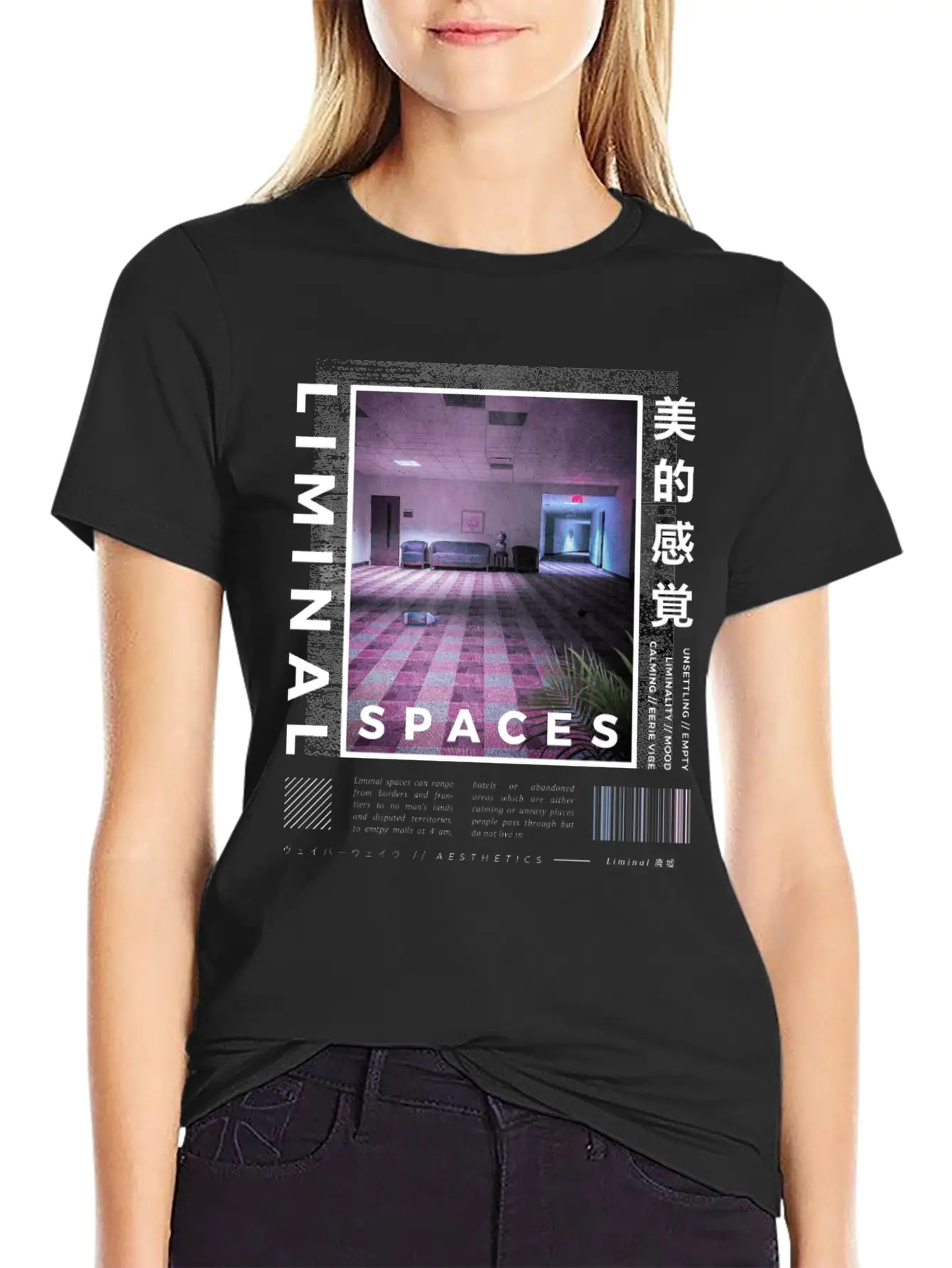 Liminal Spaces Retro 80s & 90s Aesthetic Vaporwave Basic Graphic T-Shirt – Daily Comfort In Soft Cotton