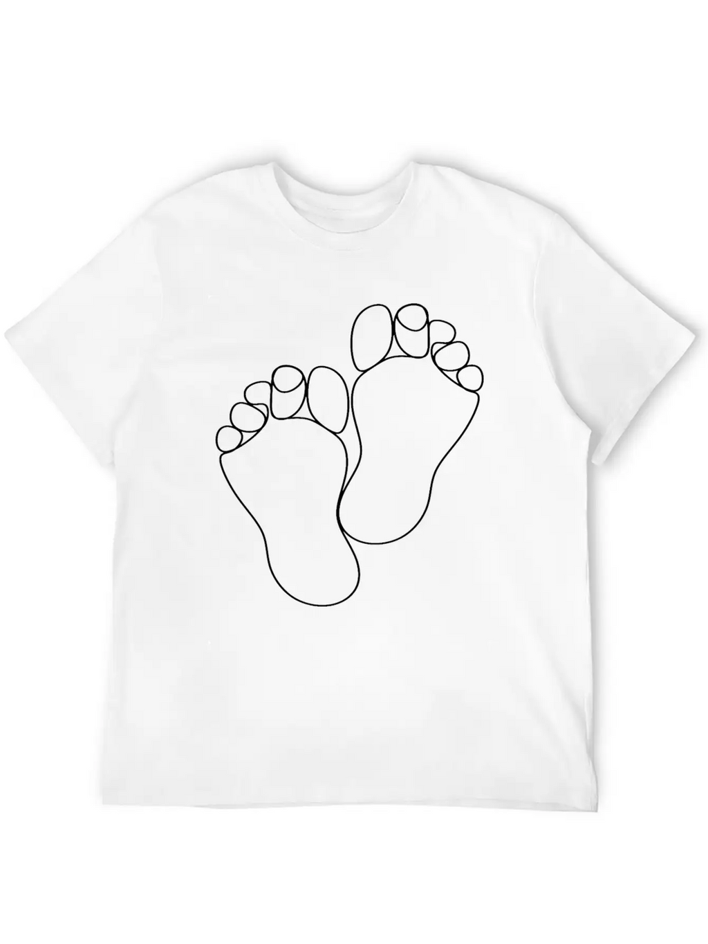 LINE ART DRAWING FOOT FEET Timeless Short Sleeve Tee – Comfy And Minimalist Design