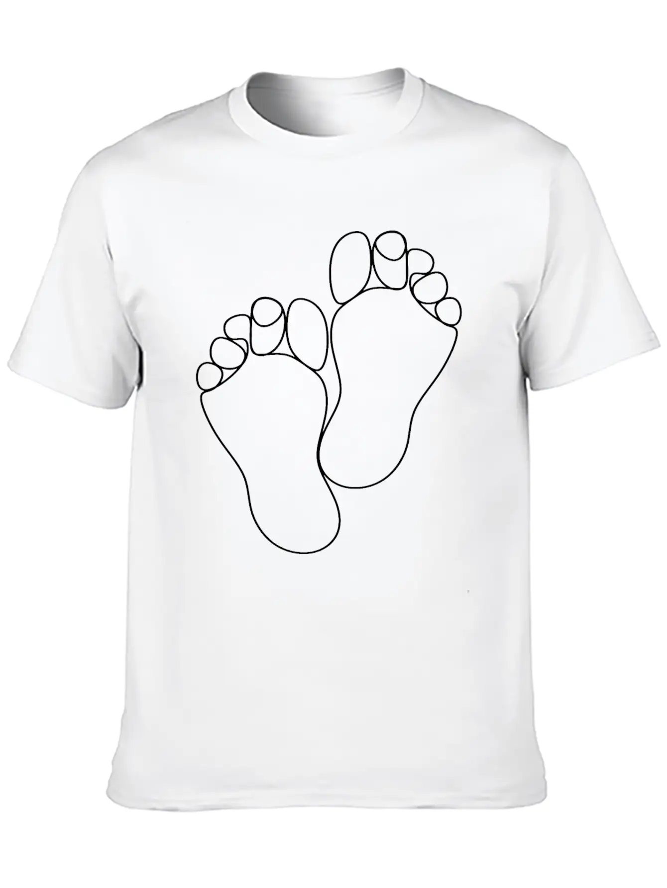 LINE ART DRAWING FOOT FEET Timeless Short Sleeve Tee – Comfy And Minimalist Design