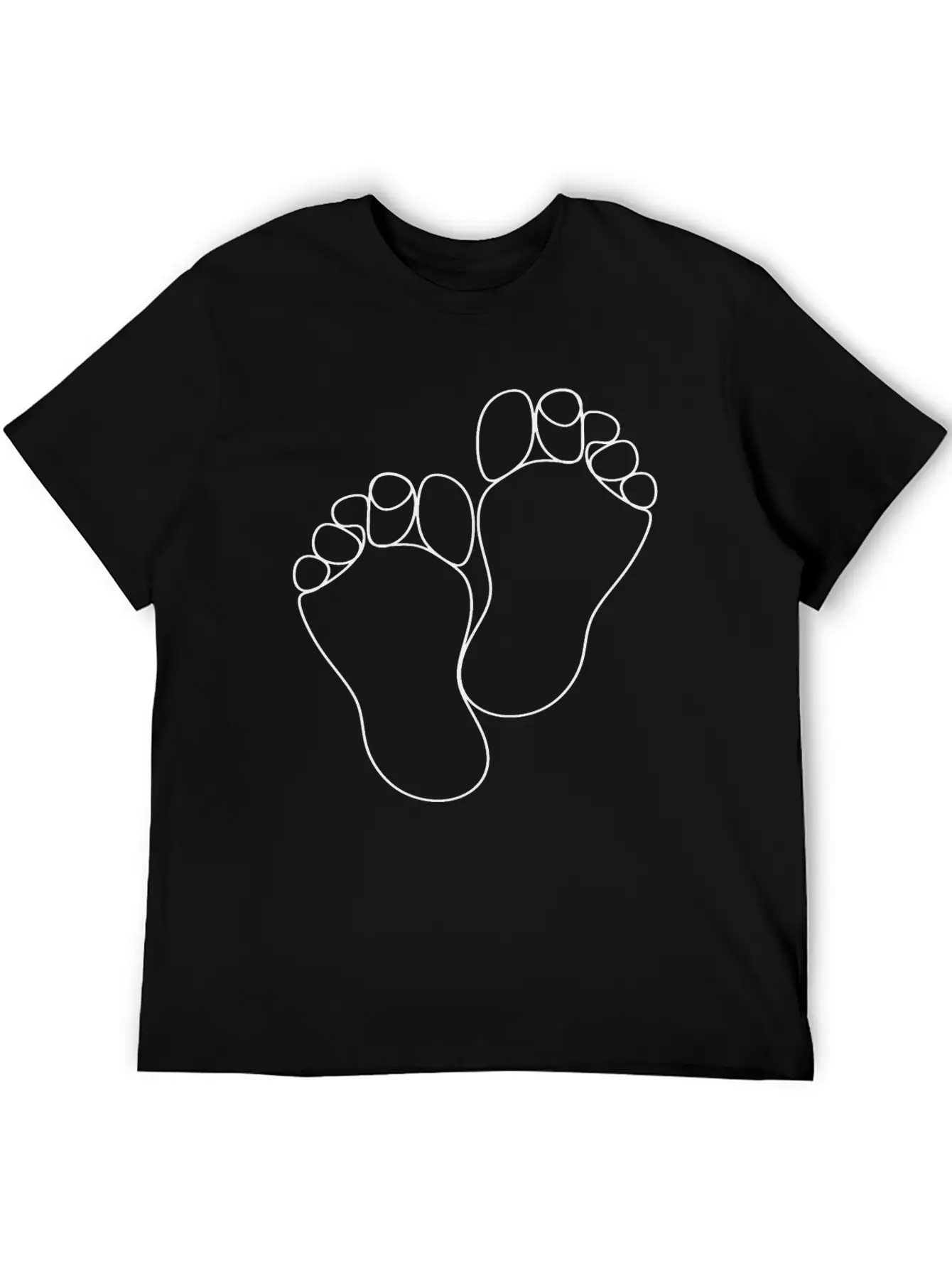 LINE ART DRAWING FOOT FEET Timeless Short Sleeve Tee – Comfy And Minimalist Design