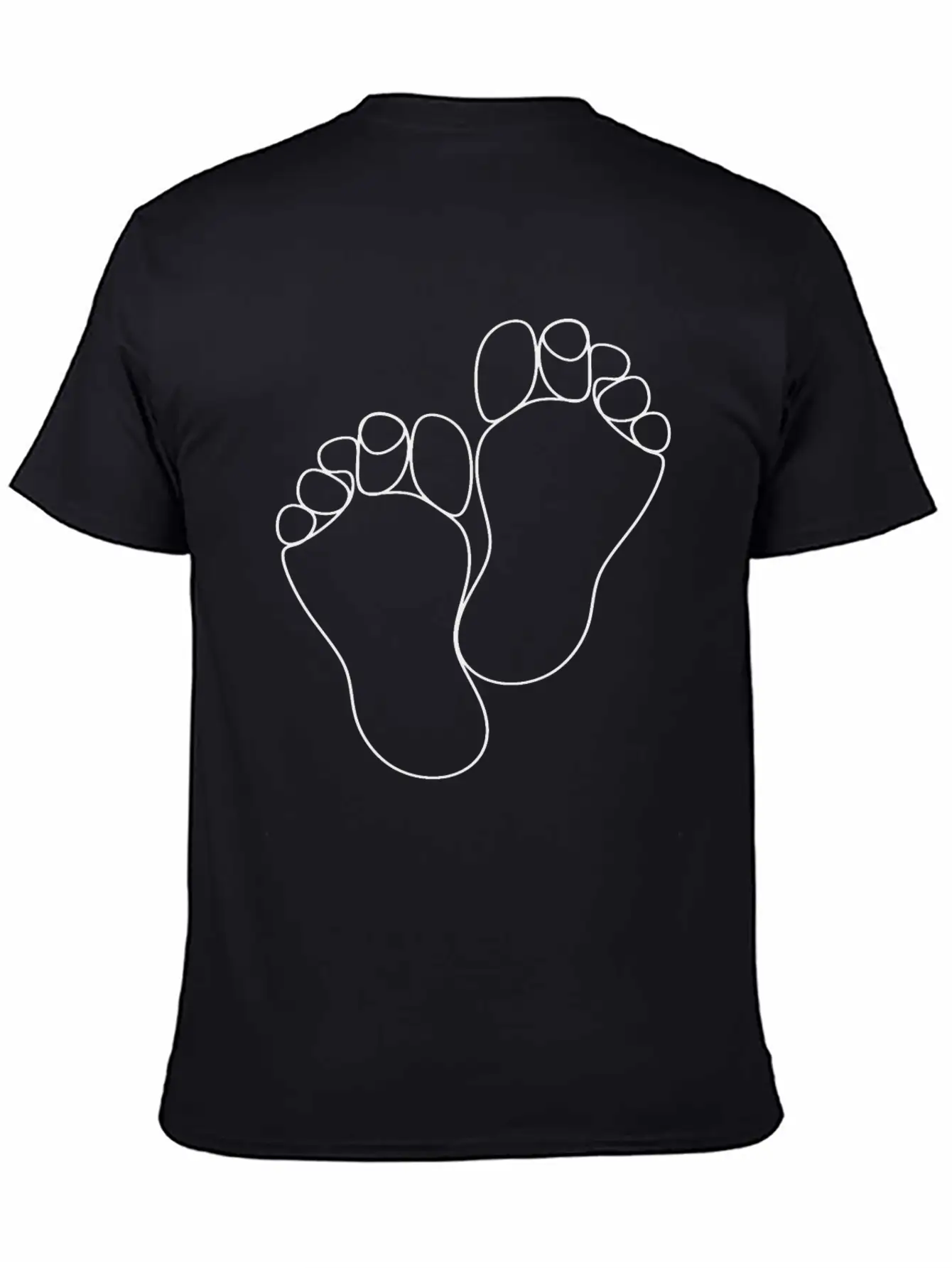 LINE ART DRAWING FOOT FEET Timeless Short Sleeve Tee – Comfy And Minimalist Design