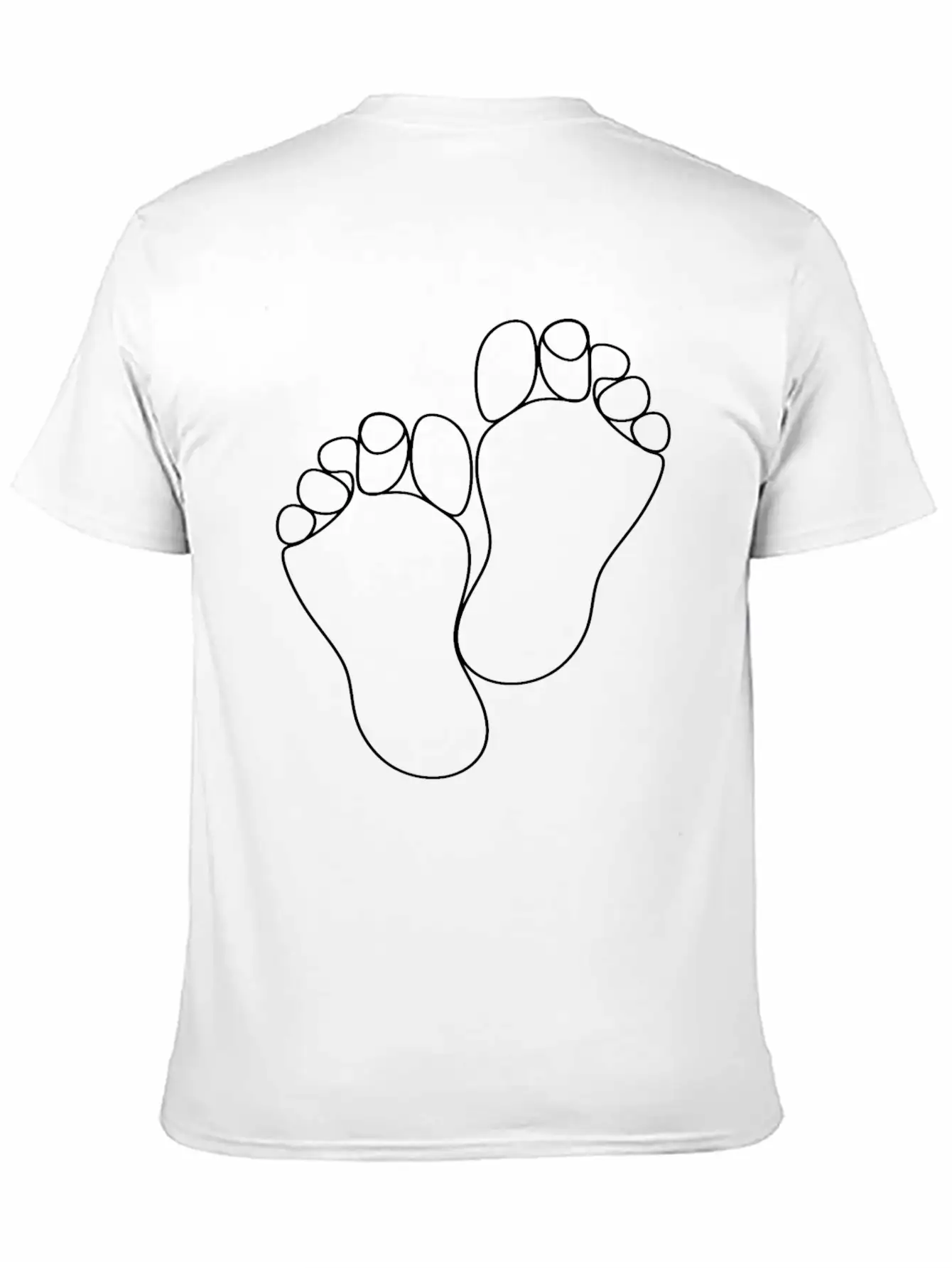 LINE ART DRAWING FOOT FEET Timeless Short Sleeve Tee – Comfy And Minimalist Design
