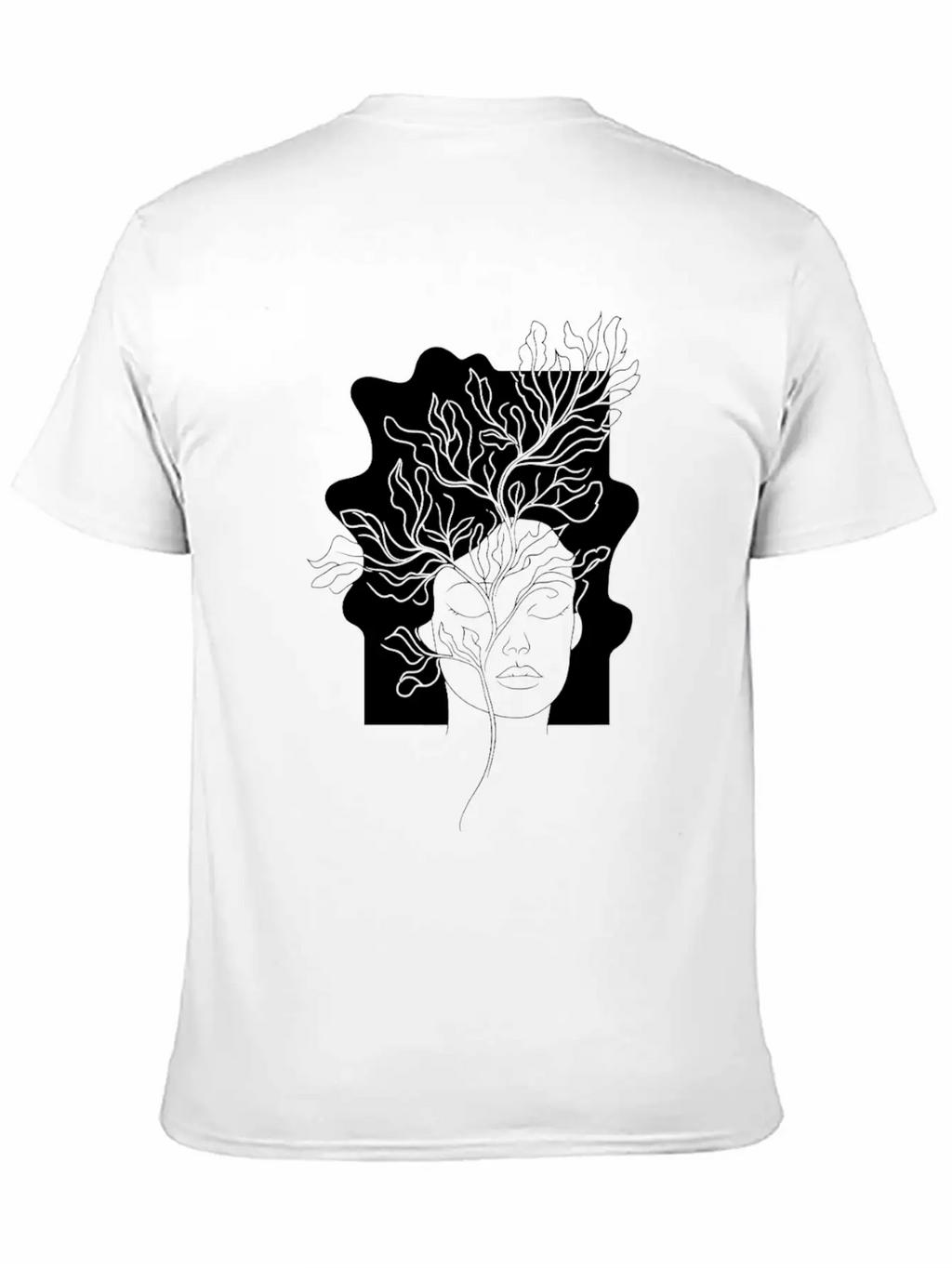 Line Art Flowers Woman Minimalist Abstract Essential Cotton Tee For Daily Outfits – Unisex Style