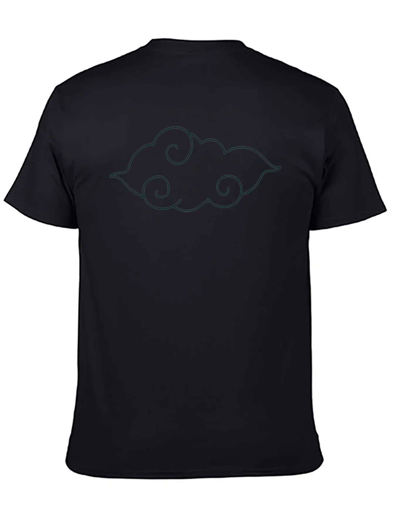 Line Art Japanese Cloud Basic Graphic T-Shirt – Daily Comfort In Soft Cotton