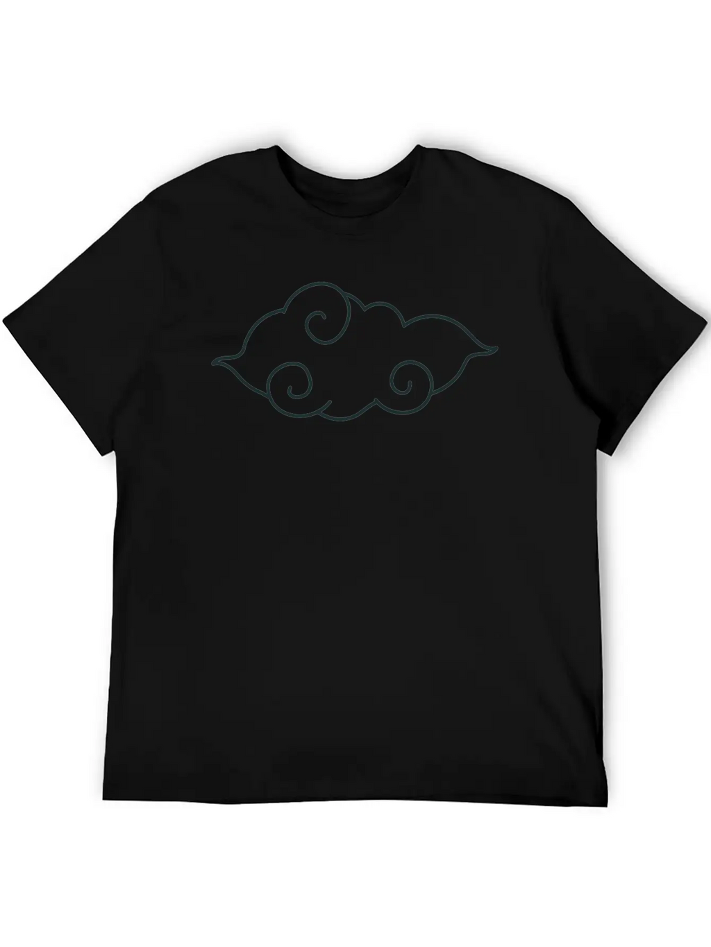 Line Art Japanese Cloud Basic Graphic T-Shirt – Daily Comfort In Soft Cotton