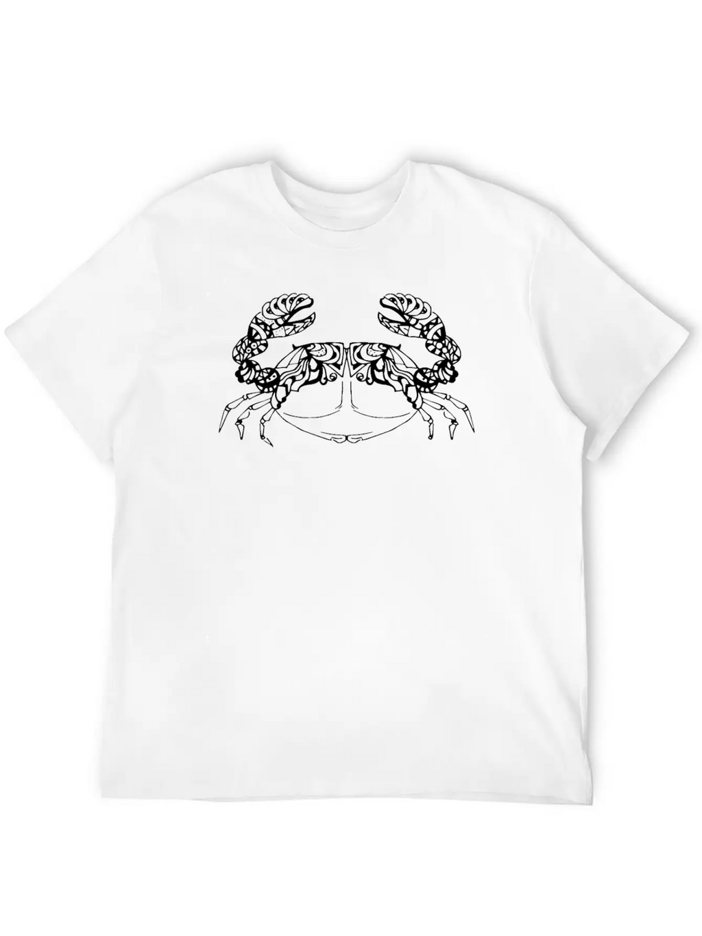Line Art Mandala Crab Gift Relaxed Everyday Tee – Lightweight And Durable Cotton