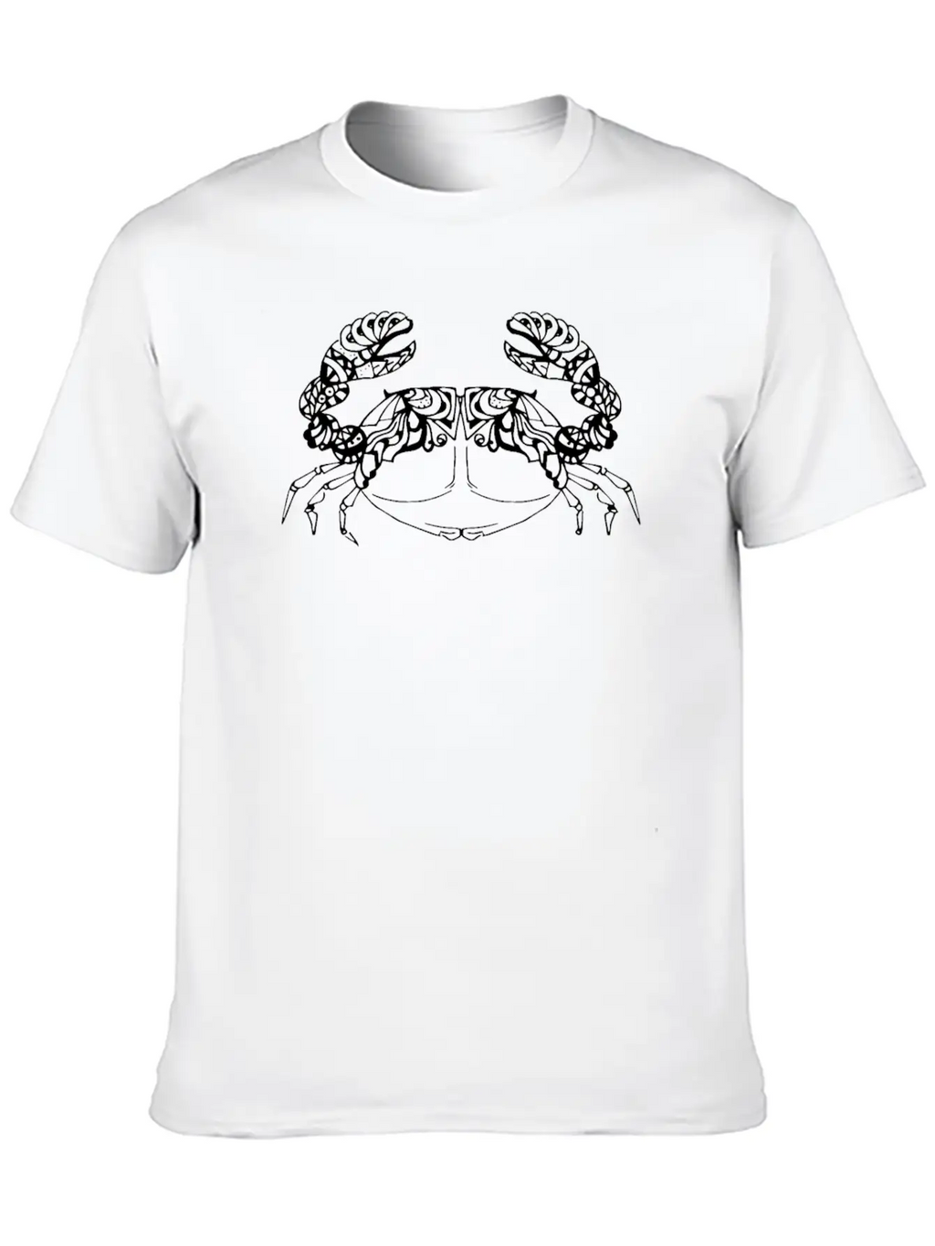Line Art Mandala Crab Gift Relaxed Everyday Tee – Lightweight And Durable Cotton