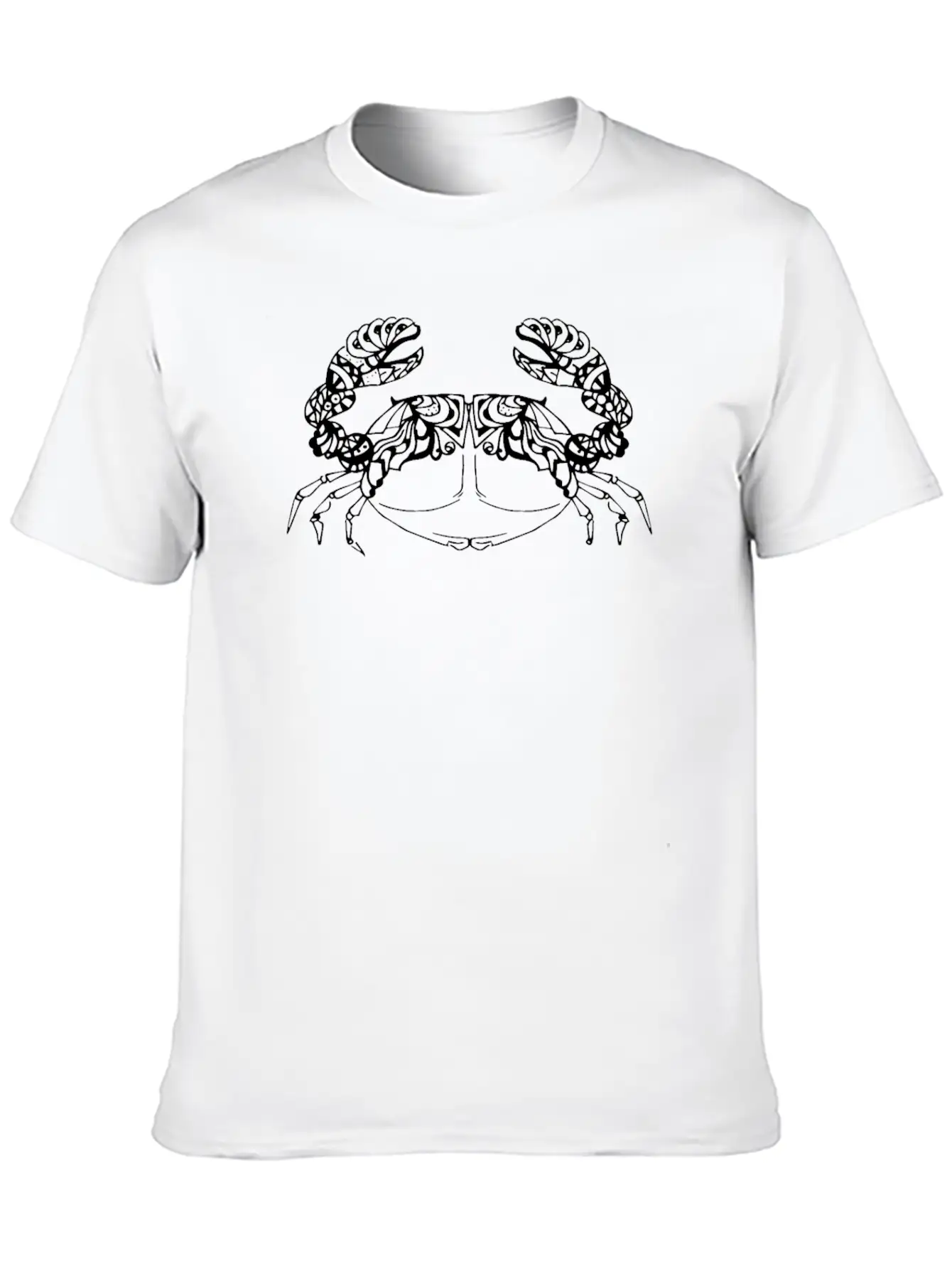 Line Art Mandala Crab Gift Relaxed Everyday Tee – Lightweight And Durable Cotton