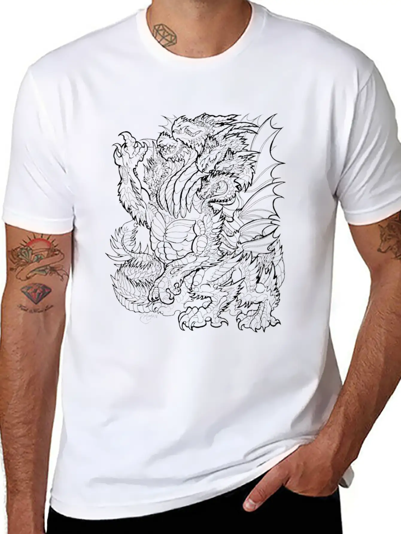 Line Art Stylish Everyday T-Shirt – Unisex Basic Cotton Tee