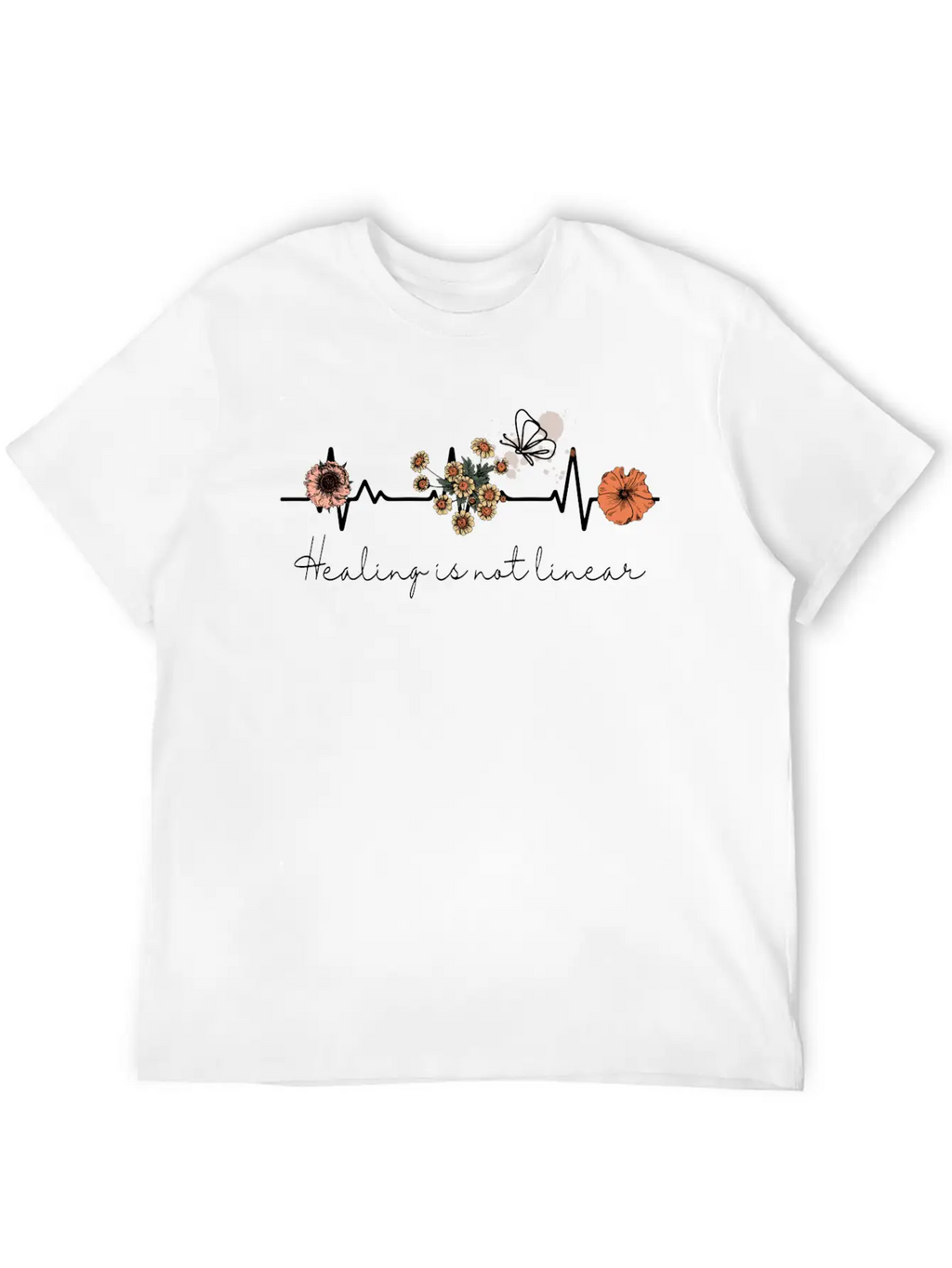 Linear Is Not Linear Mental Health Quotes Classic Cotton Tee – Unisex Comfort For Any Season