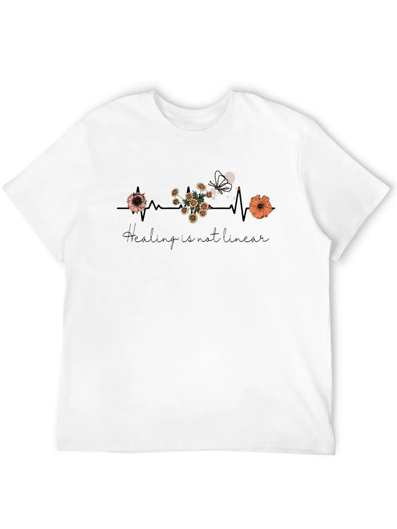 Linear Is Not Linear Mental Health Quotes Classic Cotton Tee – Unisex Comfort For Any Season