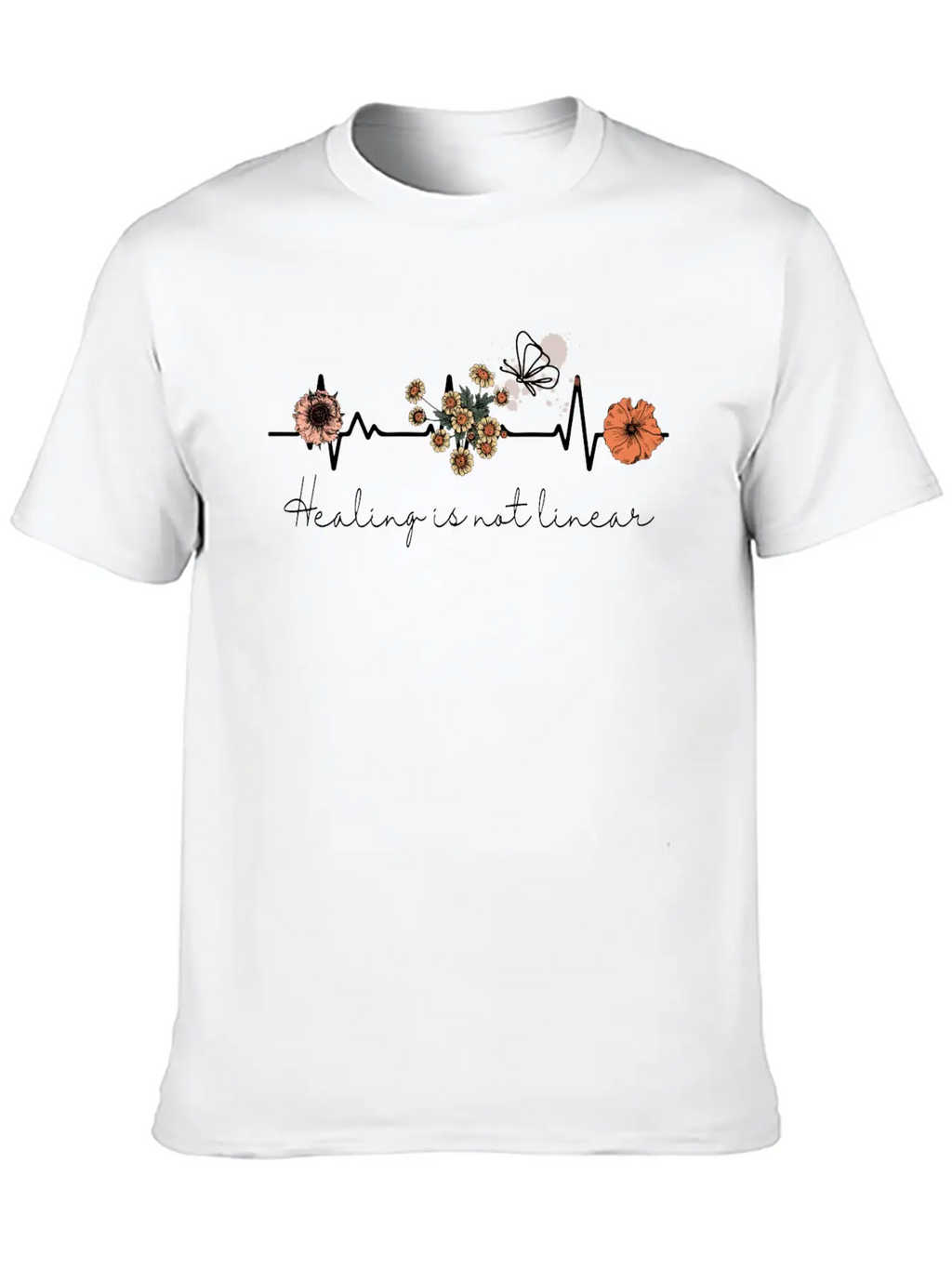 Linear Is Not Linear Mental Health Quotes Classic Cotton Tee – Unisex Comfort For Any Season