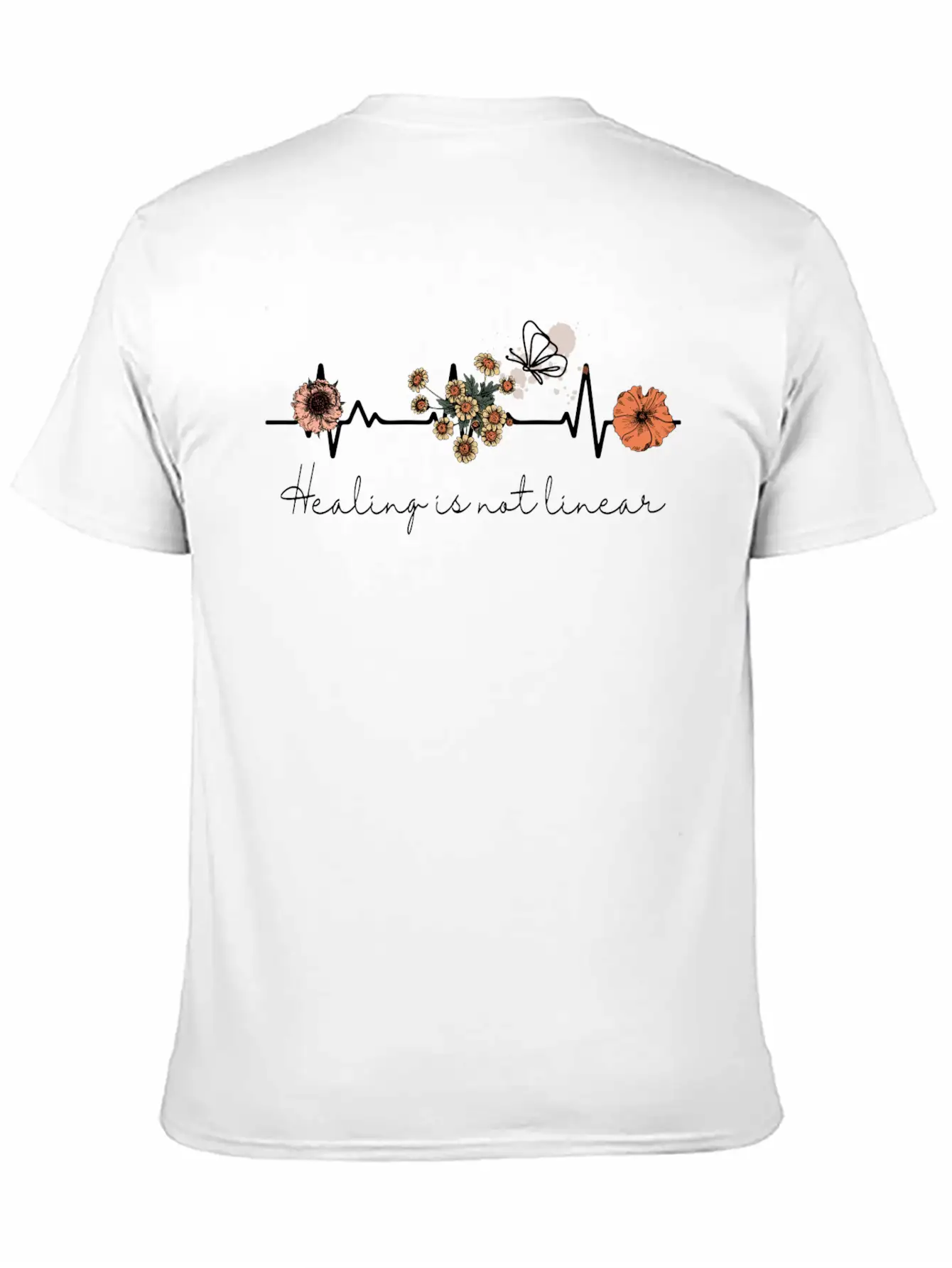 Linear Is Not Linear Mental Health Quotes Classic Cotton Tee – Unisex Comfort For Any Season