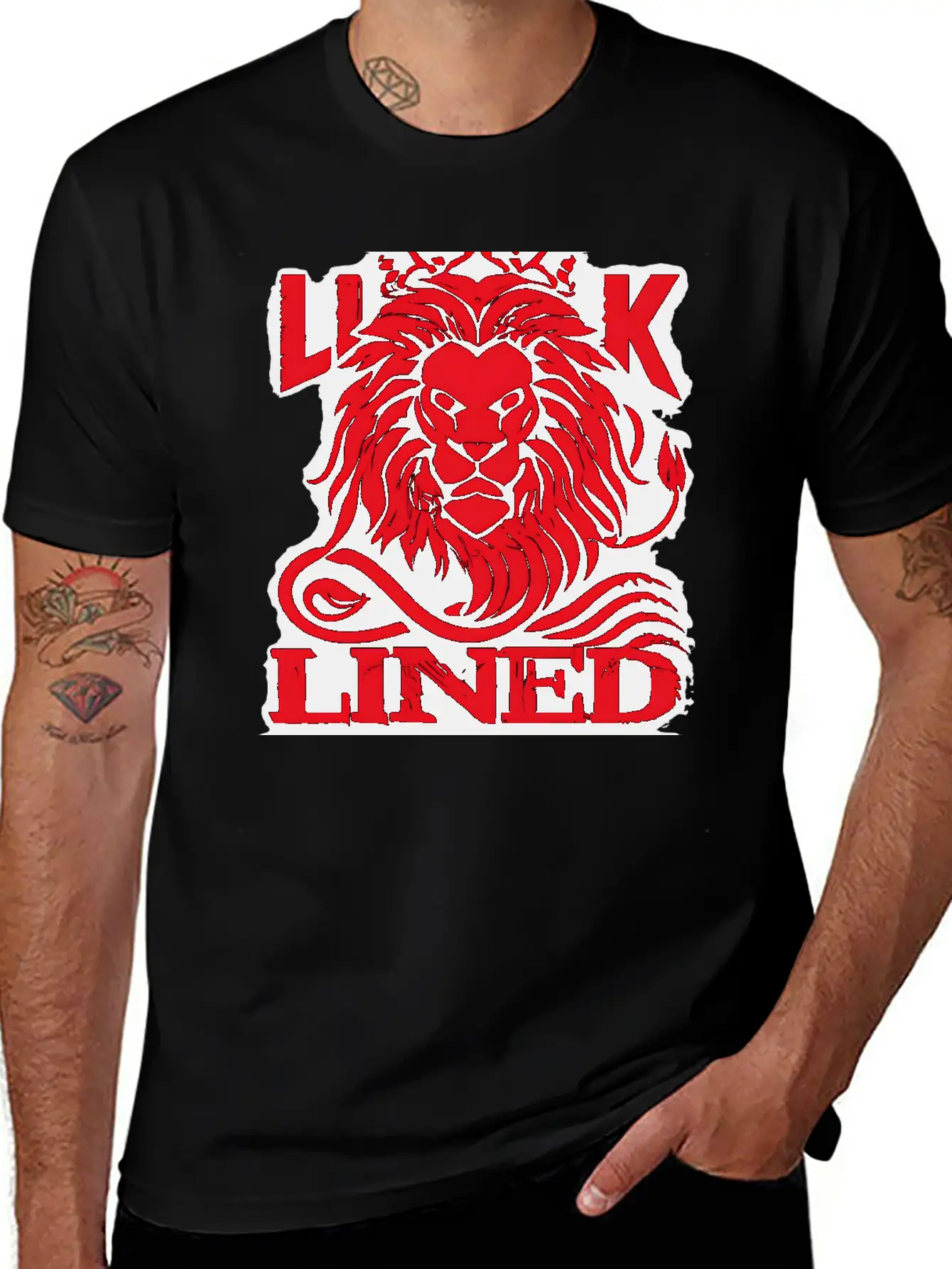 LINED LION Relaxed Everyday Tee – Lightweight And Durable Cotton