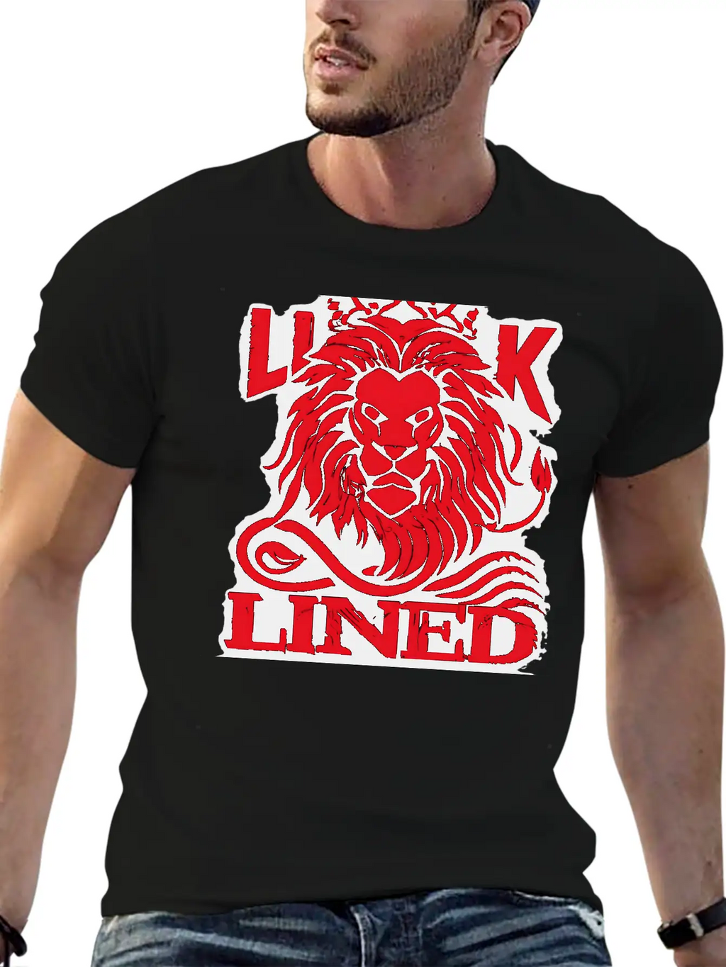 LINED LION Relaxed Everyday Tee – Lightweight And Durable Cotton