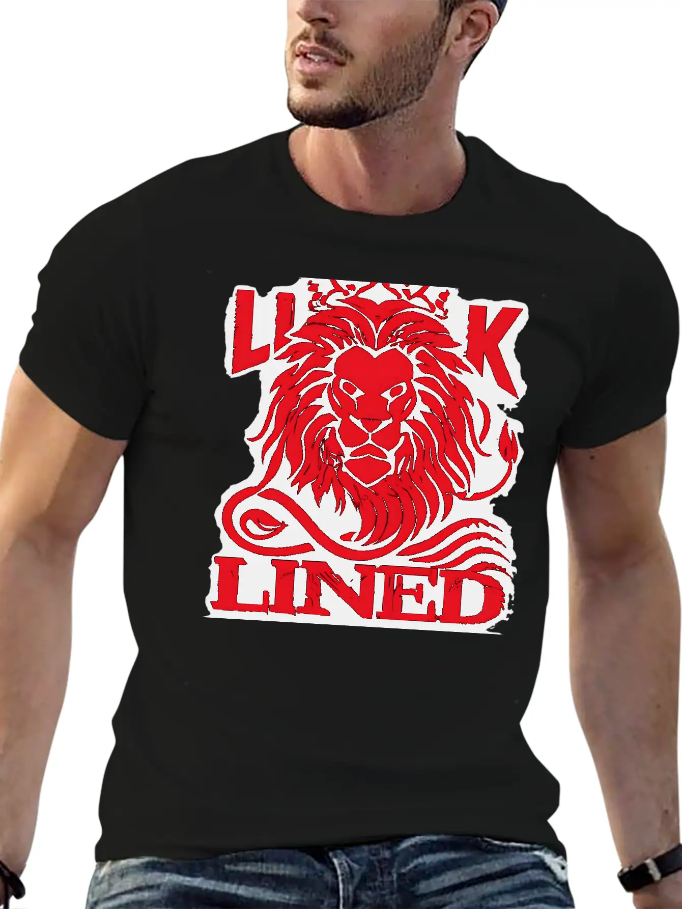 LINED LION Relaxed Everyday Tee – Lightweight And Durable Cotton