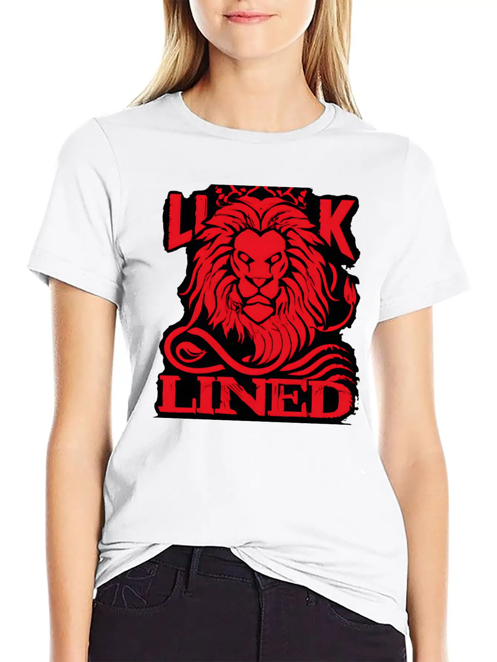 LINED LION Relaxed Everyday Tee – Lightweight And Durable Cotton