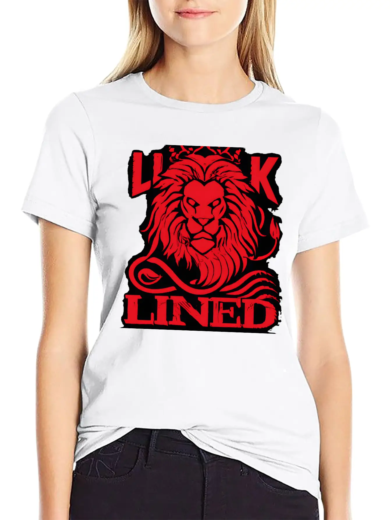 LINED LION Relaxed Everyday Tee – Lightweight And Durable Cotton