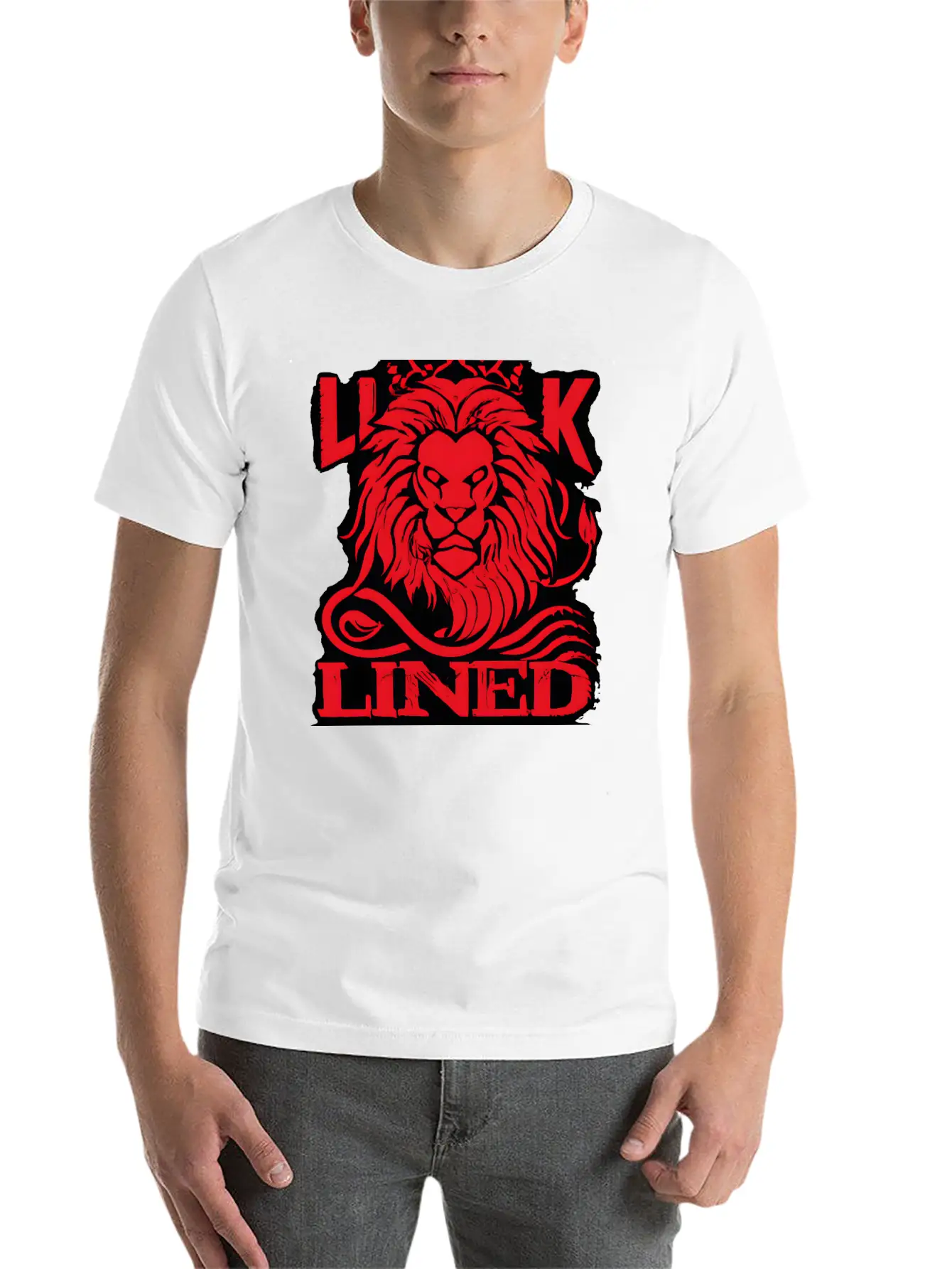 LINED LION Relaxed Everyday Tee – Lightweight And Durable Cotton