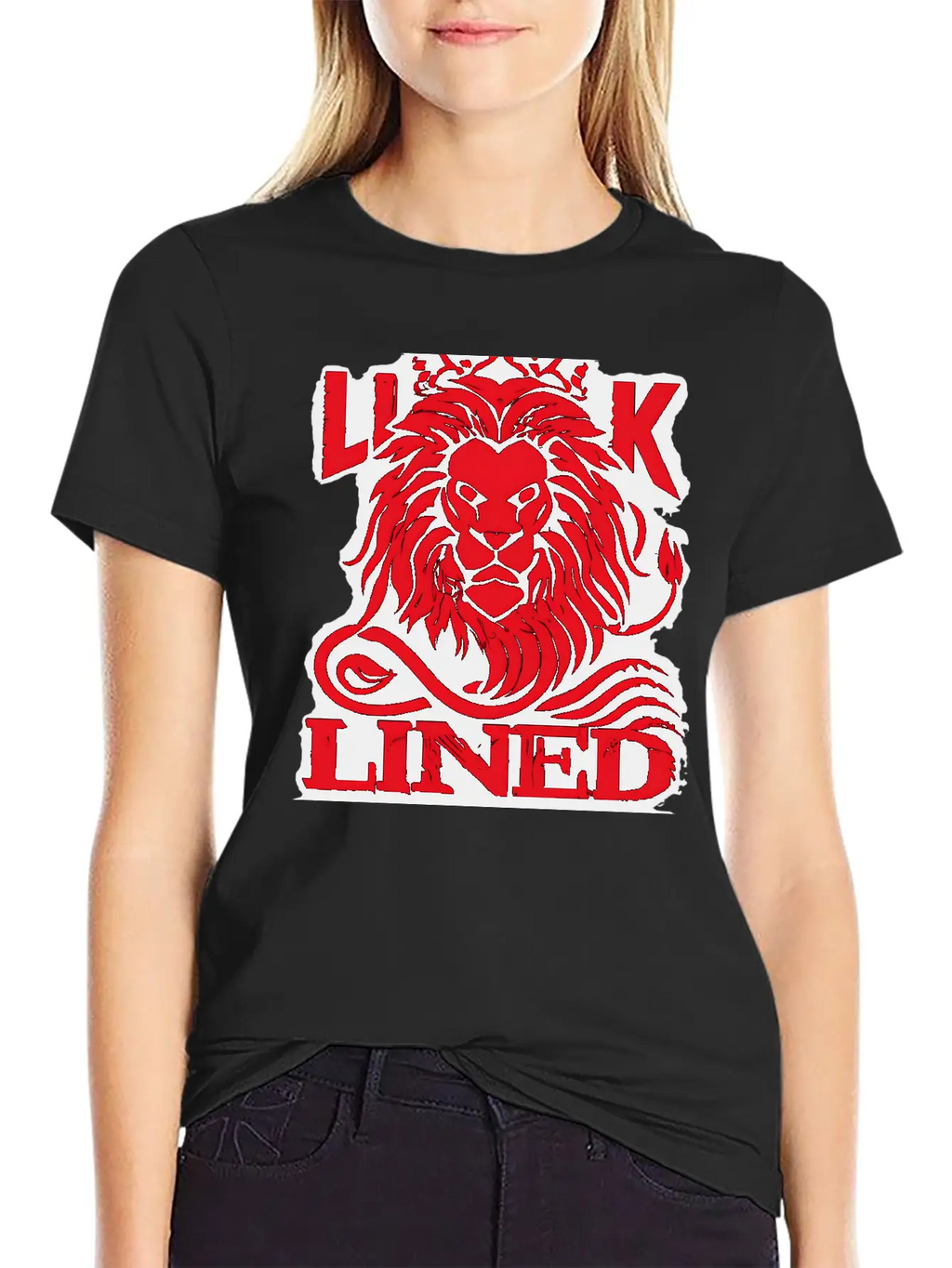 LINED LION Relaxed Everyday Tee – Lightweight And Durable Cotton