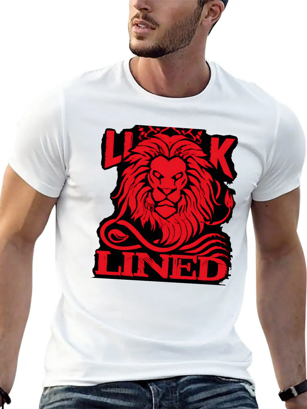 LINED LION Relaxed Everyday Tee – Lightweight And Durable Cotton
