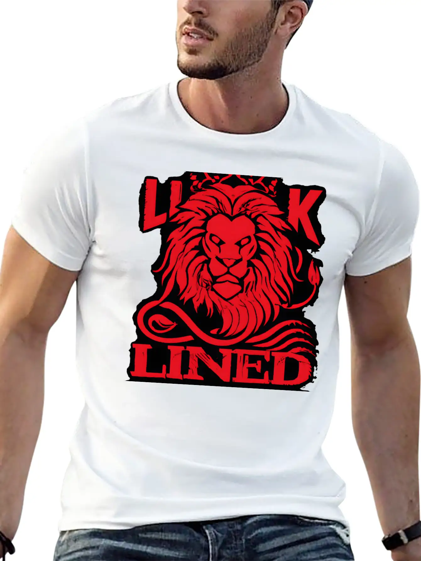 LINED LION Relaxed Everyday Tee – Lightweight And Durable Cotton