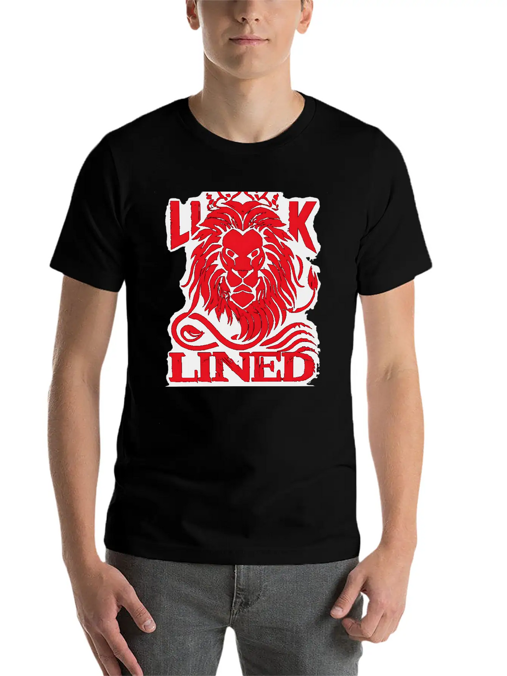 LINED LION Relaxed Everyday Tee – Lightweight And Durable Cotton